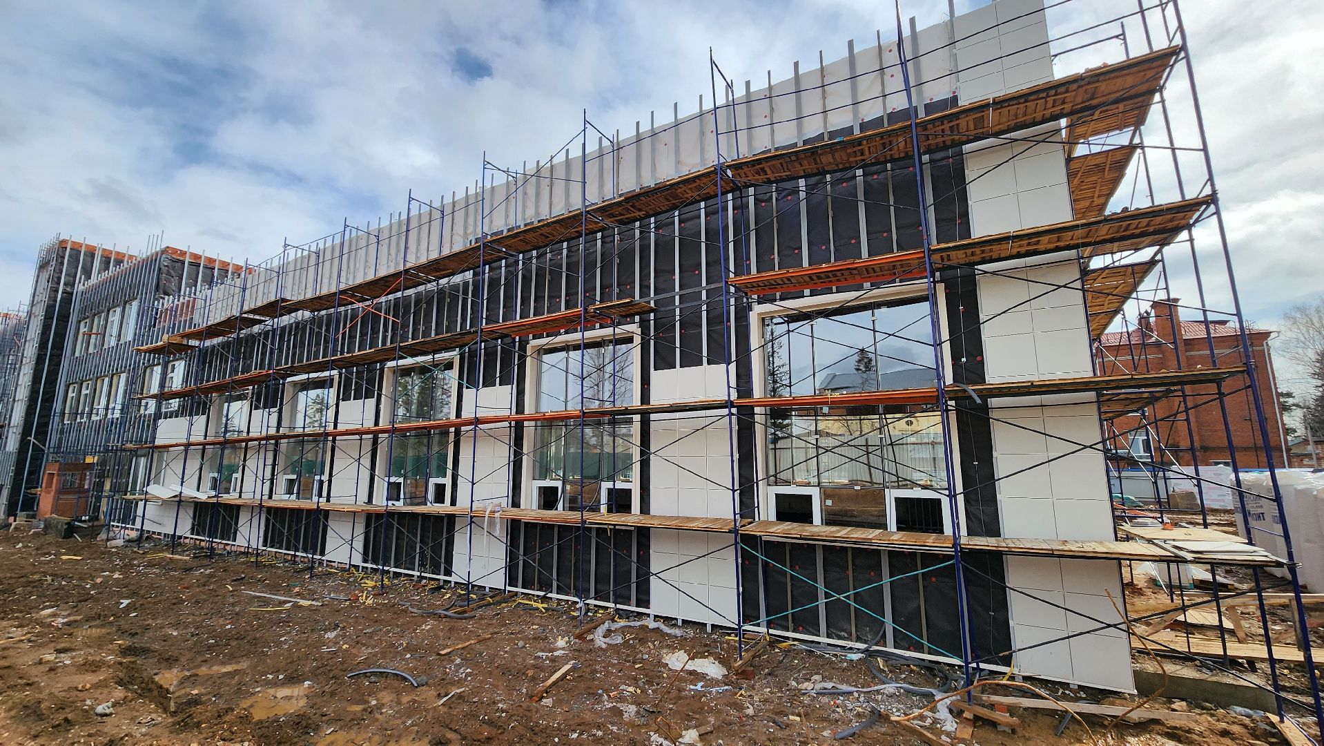 Солнечногорск, Строительство, Поварово, Пристройка к школе,