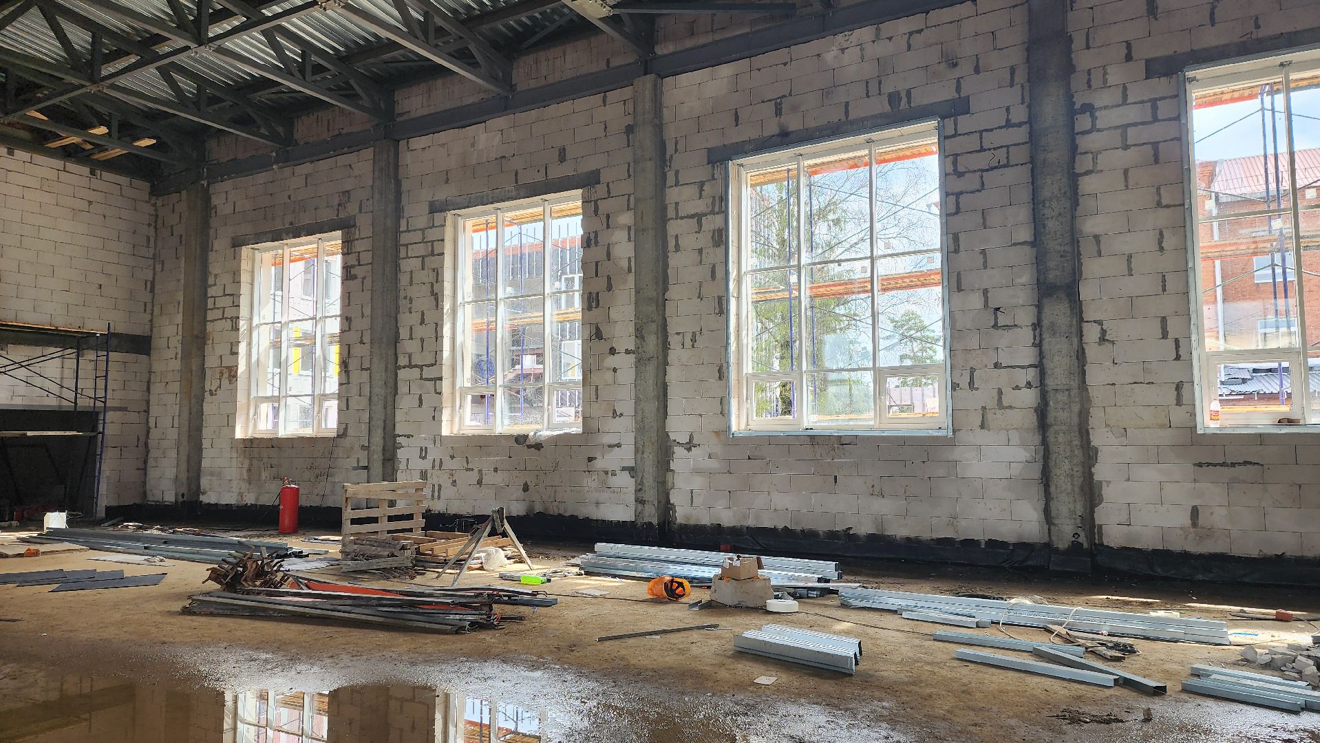 Солнечногорск, Строительство, Поварово, Пристройка к школе,