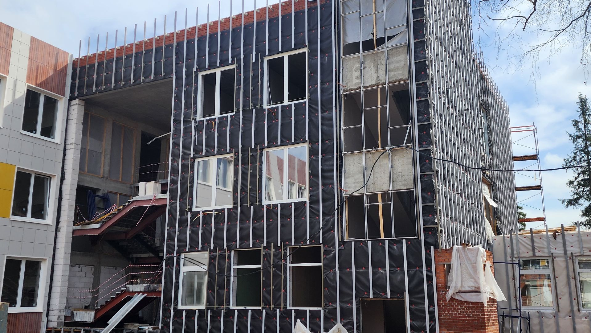 Солнечногорск, Строительство, Поварово, Пристройка к школе,