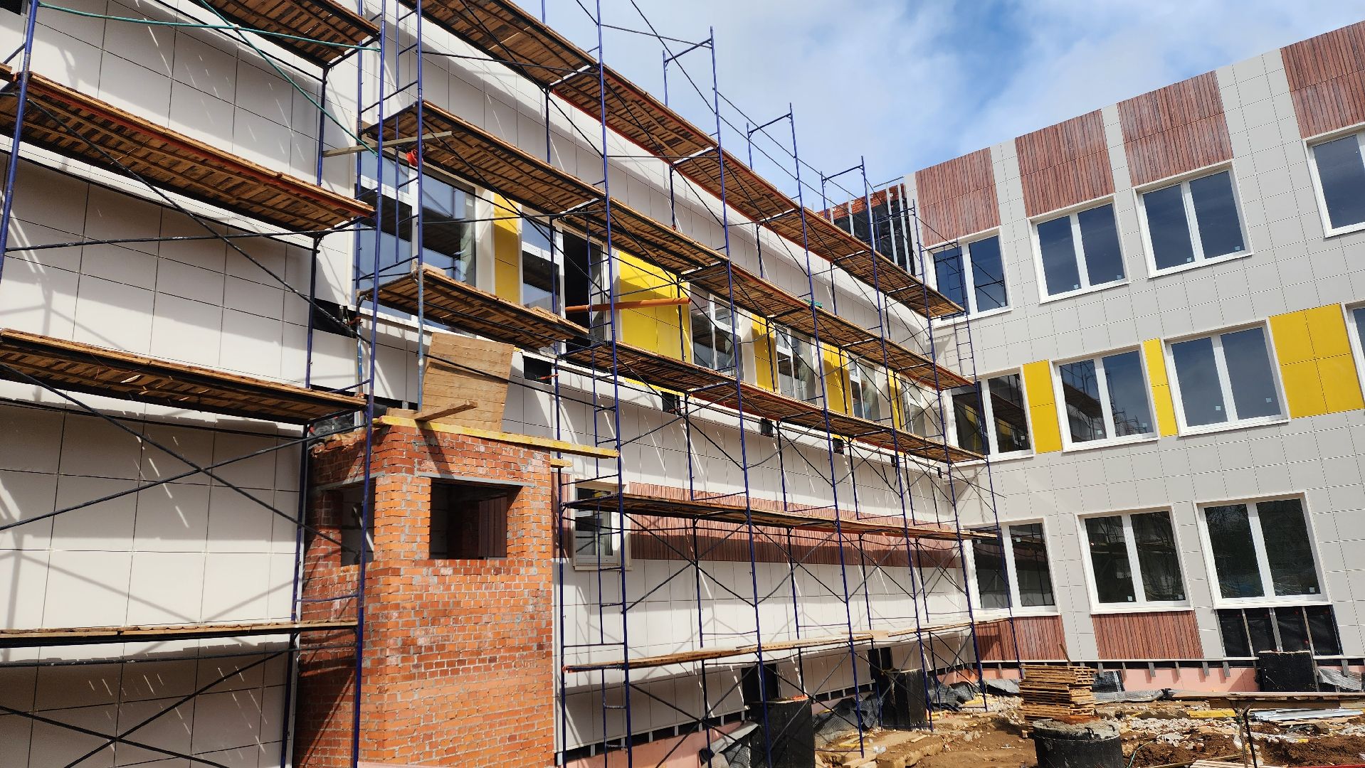 Солнечногорск, Строительство, Поварово, Пристройка к школе,