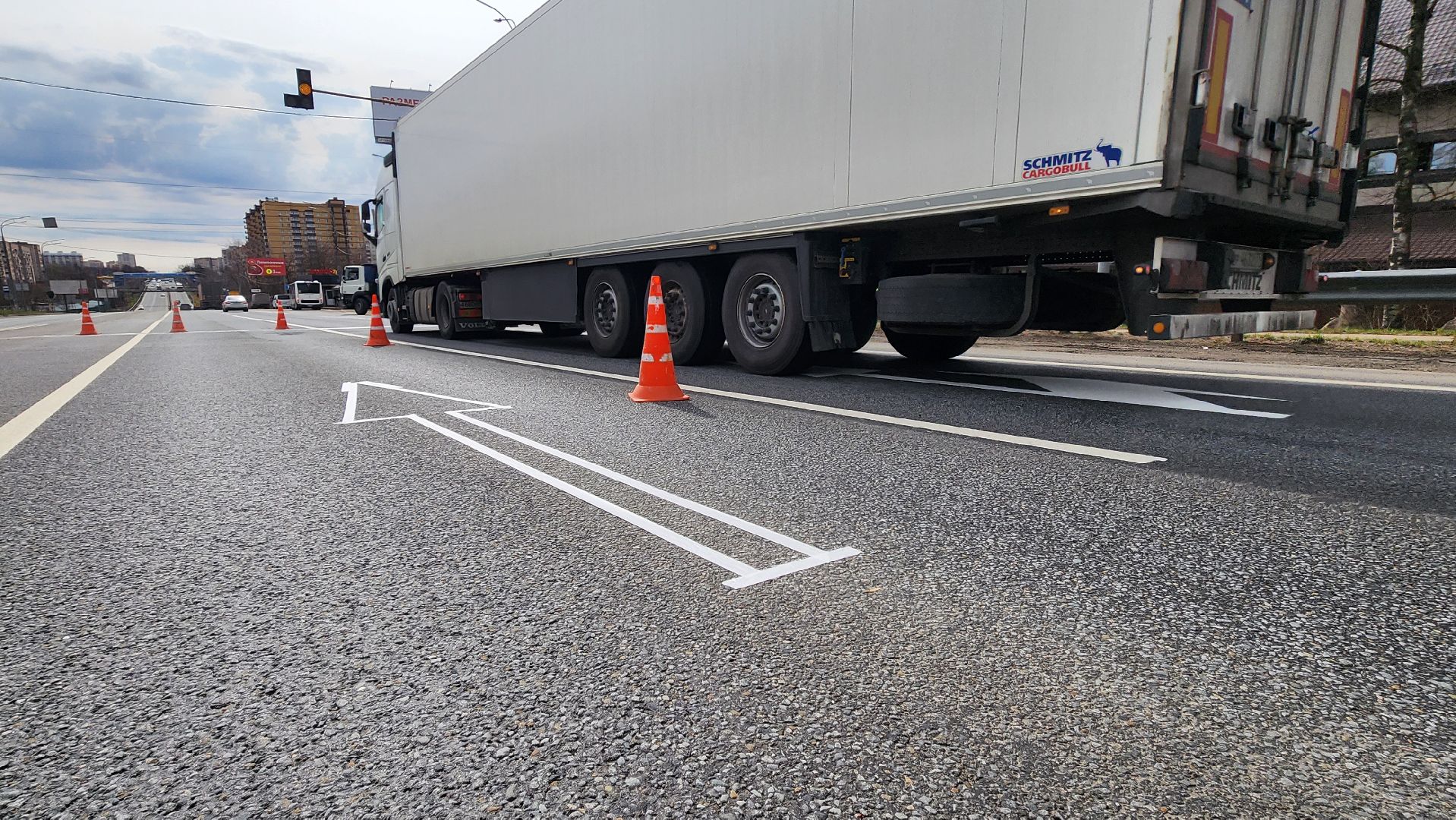 Солнечногорск, ленинградское шоссе, Дороги, Разметка,