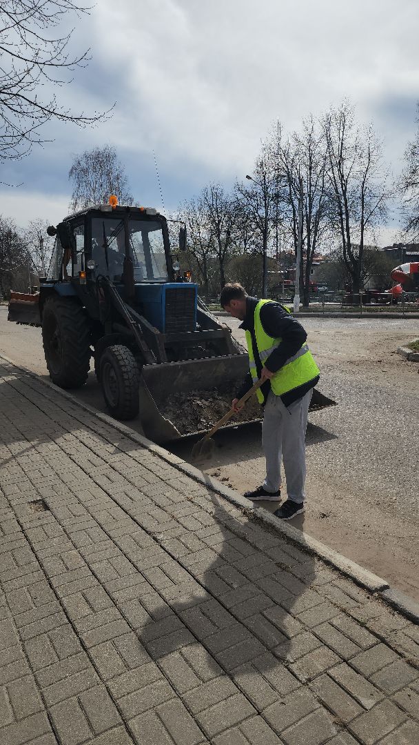 уборка города, уборка дорог, коммунальная служба, коммунальная техника, руза, рузский городской округ, ремонт дорог,