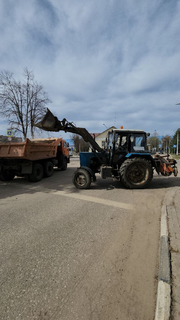 уборка города, уборка дорог, коммунальная служба, коммунальная техника, руза, рузский городской округ, ремонт дорог,