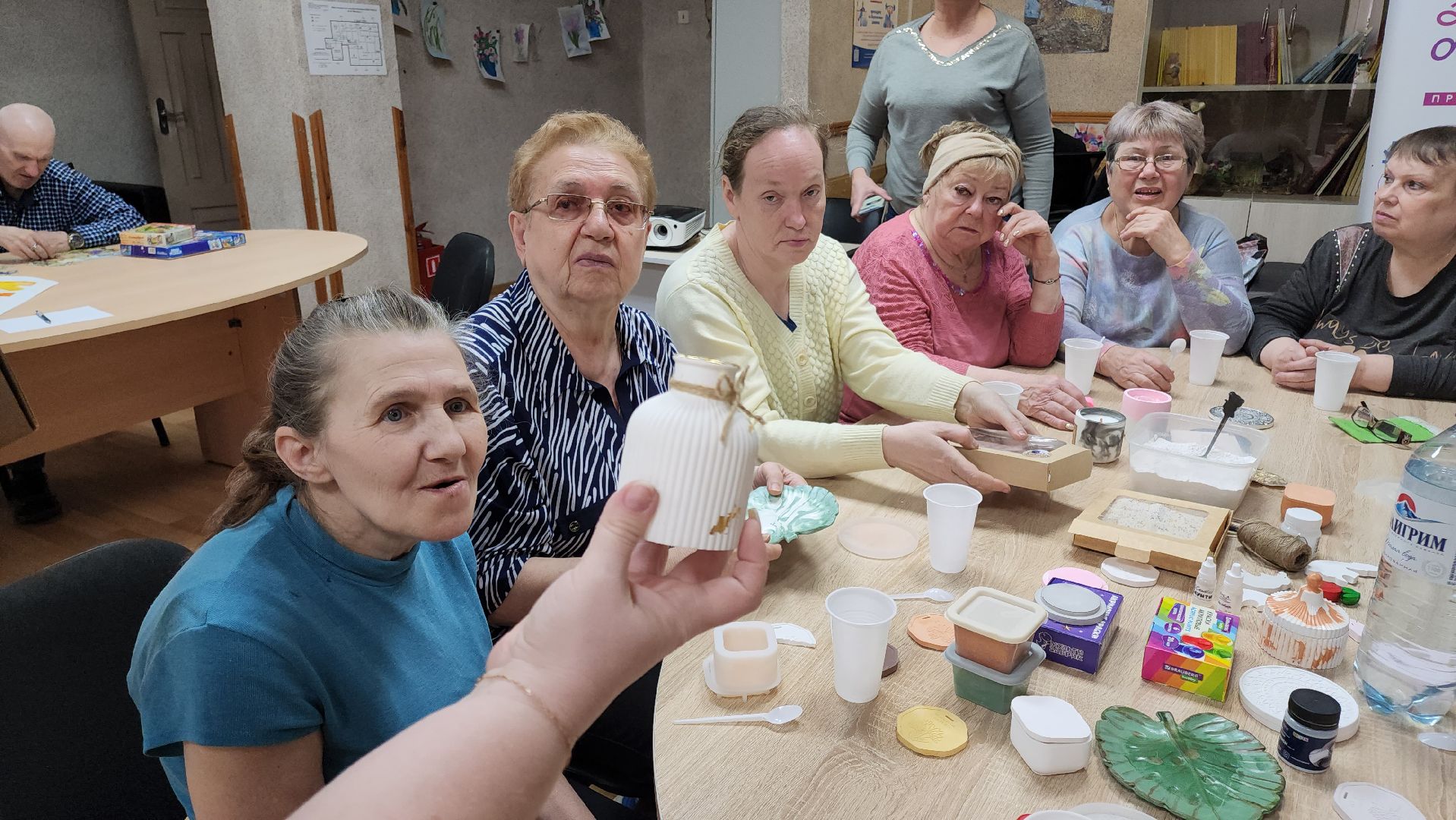 кашира, активное долголетие, ароматическое саше, мастер-класс, гипс, отдушка, акриловая краска, дизайн, декор,