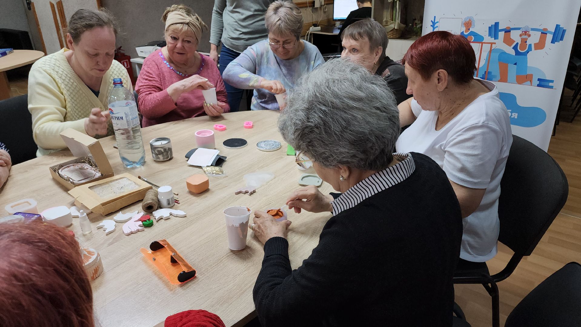 кашира, активное долголетие, ароматическое саше, мастер-класс, гипс, отдушка, акриловая краска, дизайн, декор,