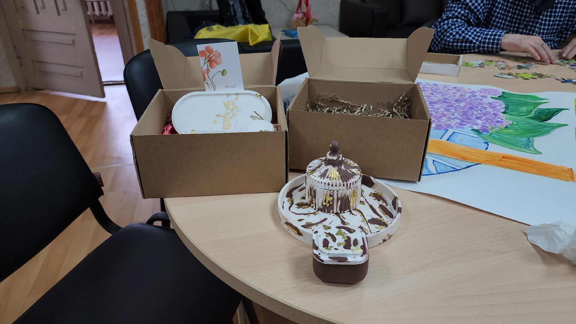 кашира, активное долголетие, ароматическое саше, мастер-класс, гипс, отдушка, акриловая краска, дизайн, декор,