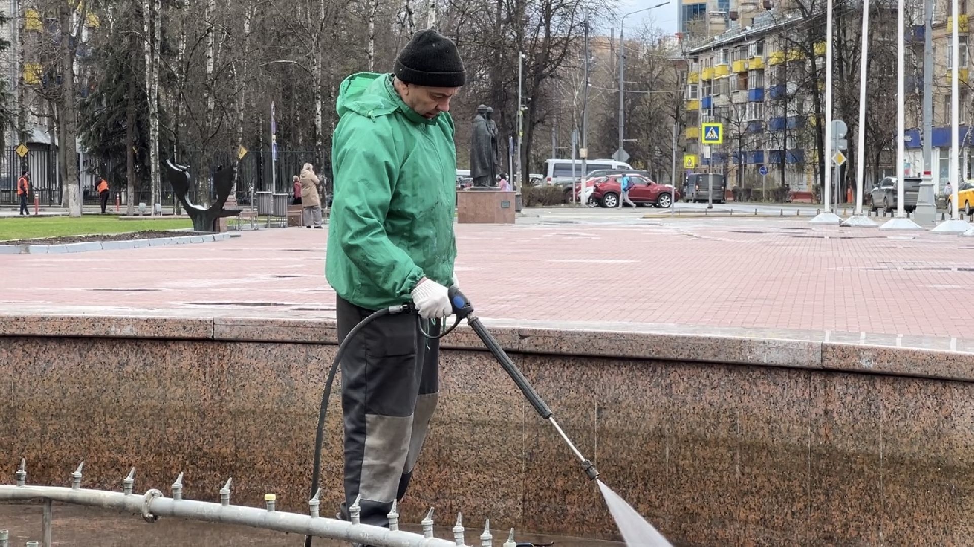 химки, фонтан, уборка города, благоустройство, месяц чистоты и благоустройства,