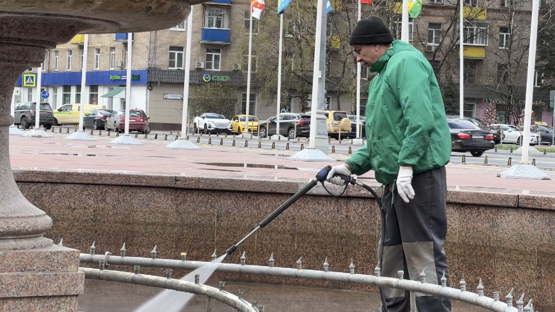 химки, фонтан, уборка города, благоустройство, месяц чистоты и благоустройства,