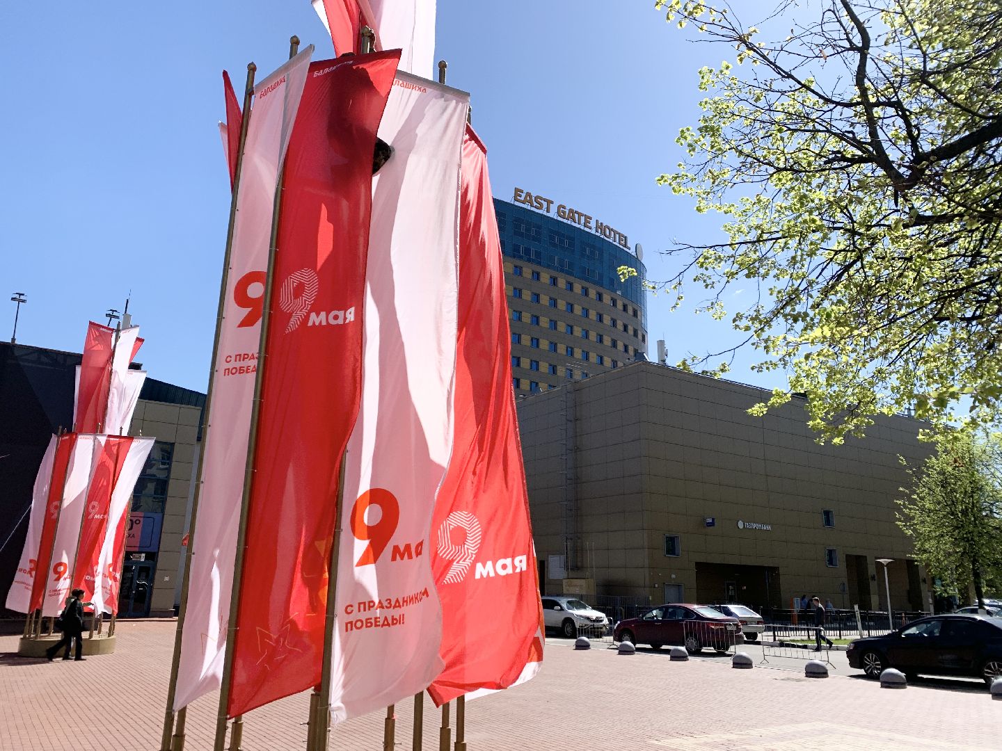 Балашиха, Подмосковье, День Победы, украшение города, Флаги,