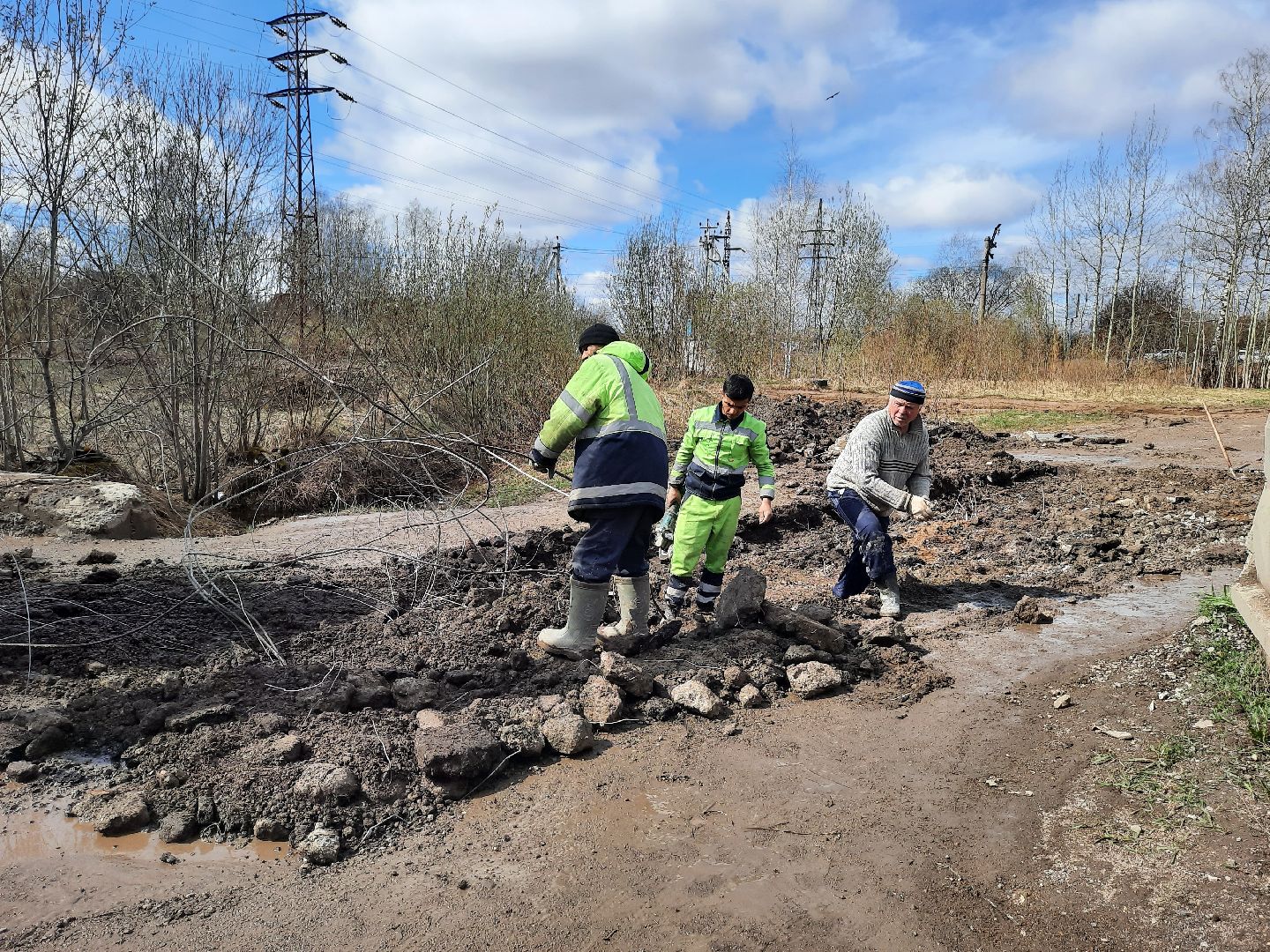нахабино, Лужки, дороги, ремонт, перекрытие,