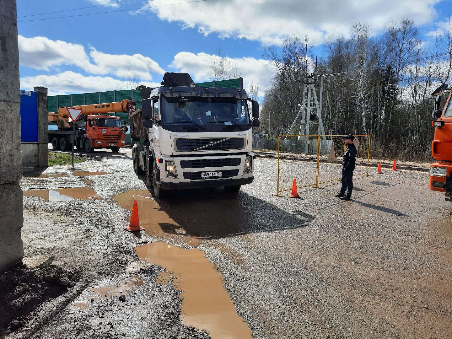 нахабино, Лужки, дороги, ремонт, перекрытие,