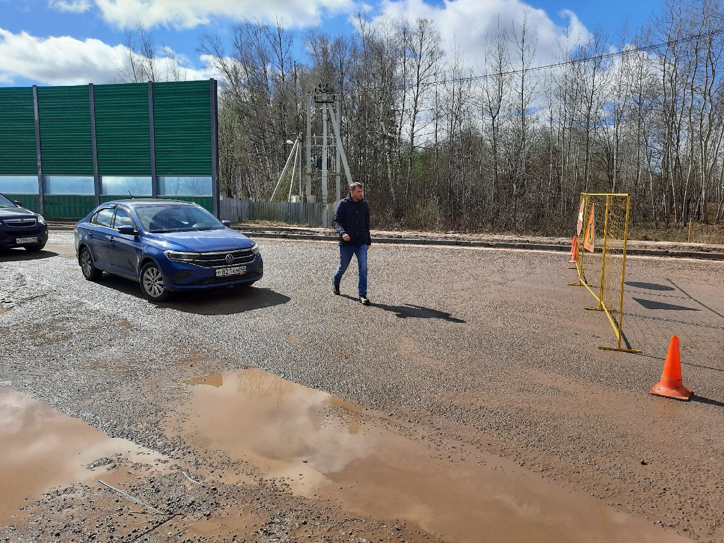нахабино, Лужки, дороги, ремонт, перекрытие,