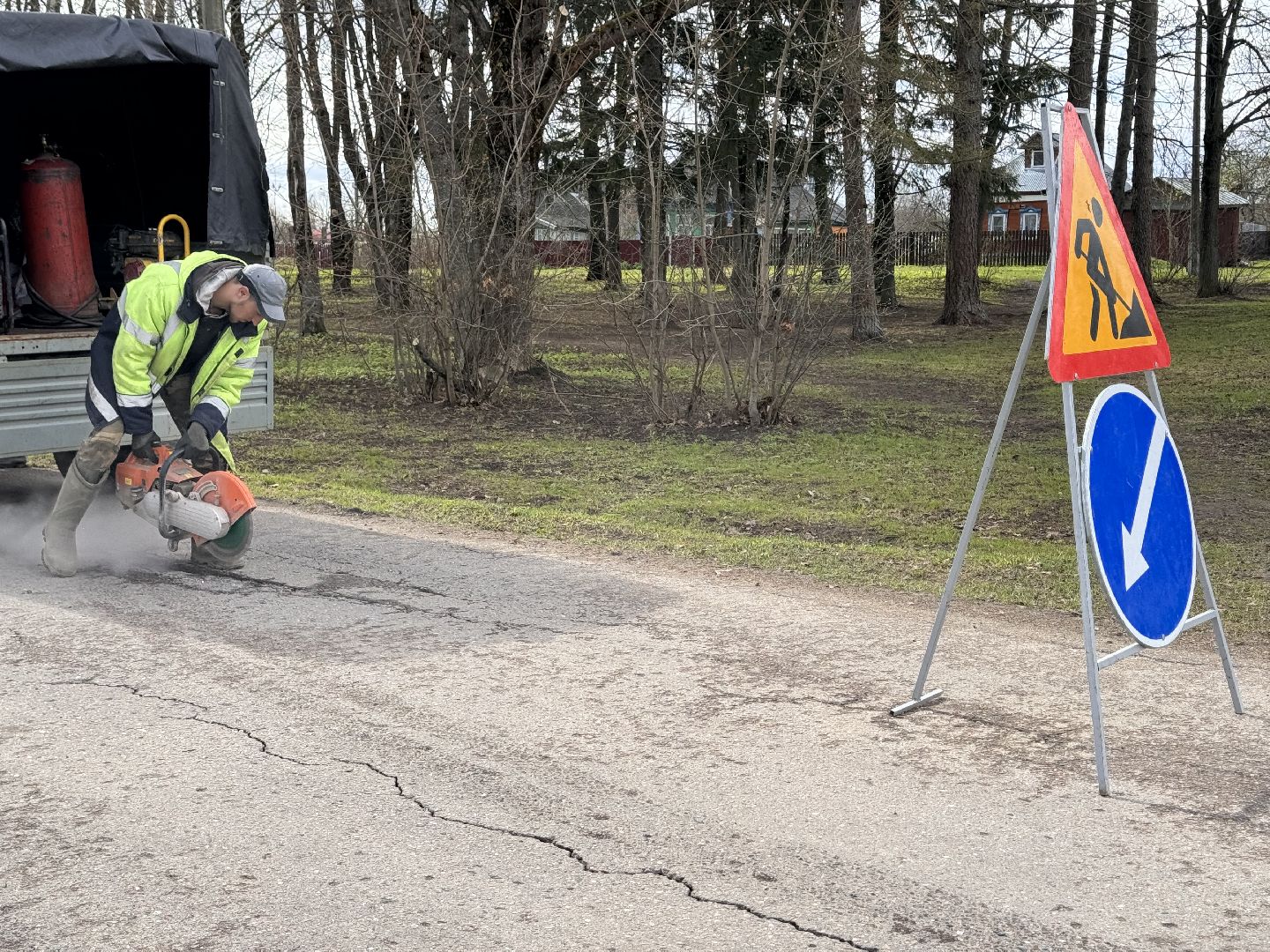 шаховская, дорожные работы, ямочный ремонт,