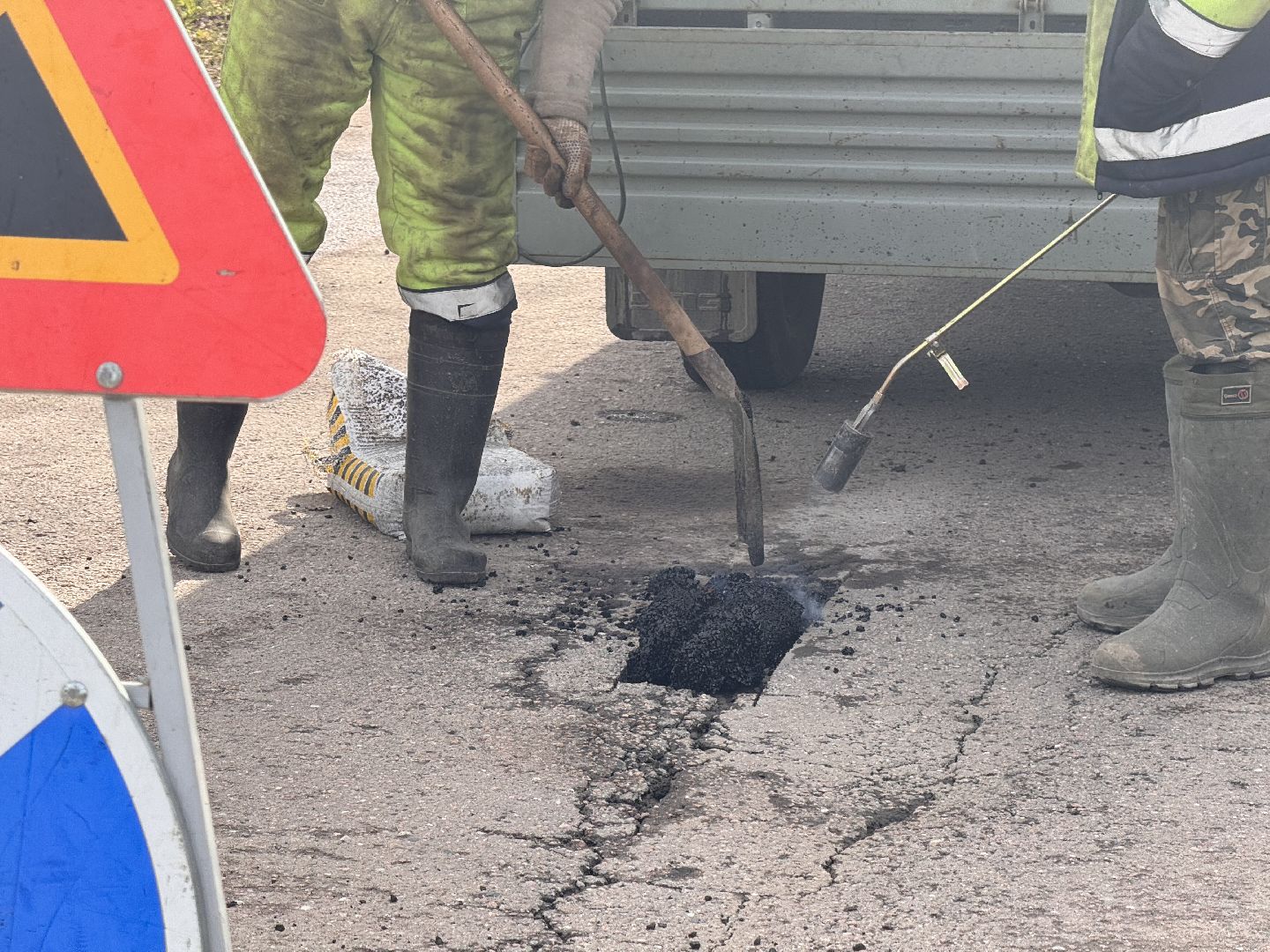 шаховская, дорожные работы, ямочный ремонт,