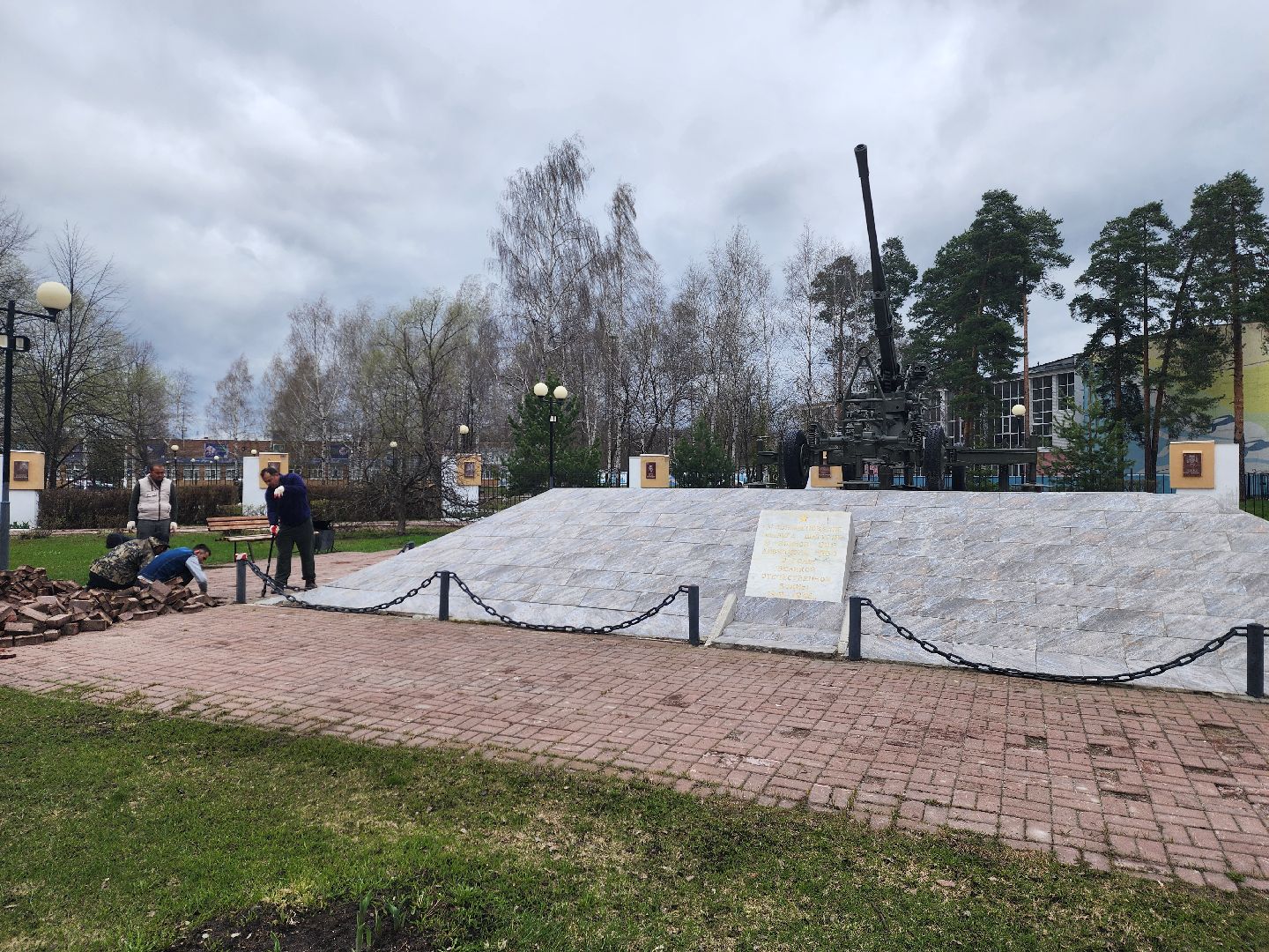 шатура, 9 мая, ремонт памятника ВОВ, вов, жкх, жкх и благоустройство, жкх подмосковье,