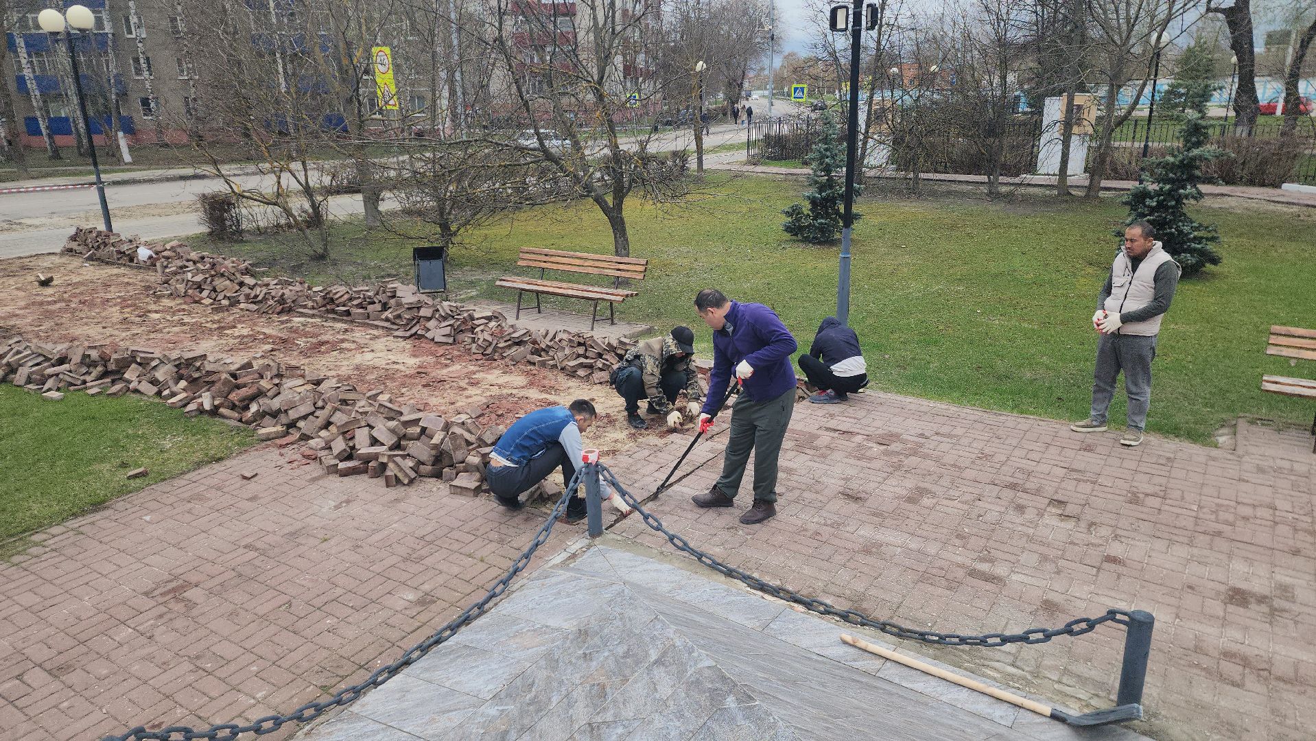 шатура, 9 мая, ремонт памятника ВОВ, вов, жкх, жкх и благоустройство, жкх подмосковье,