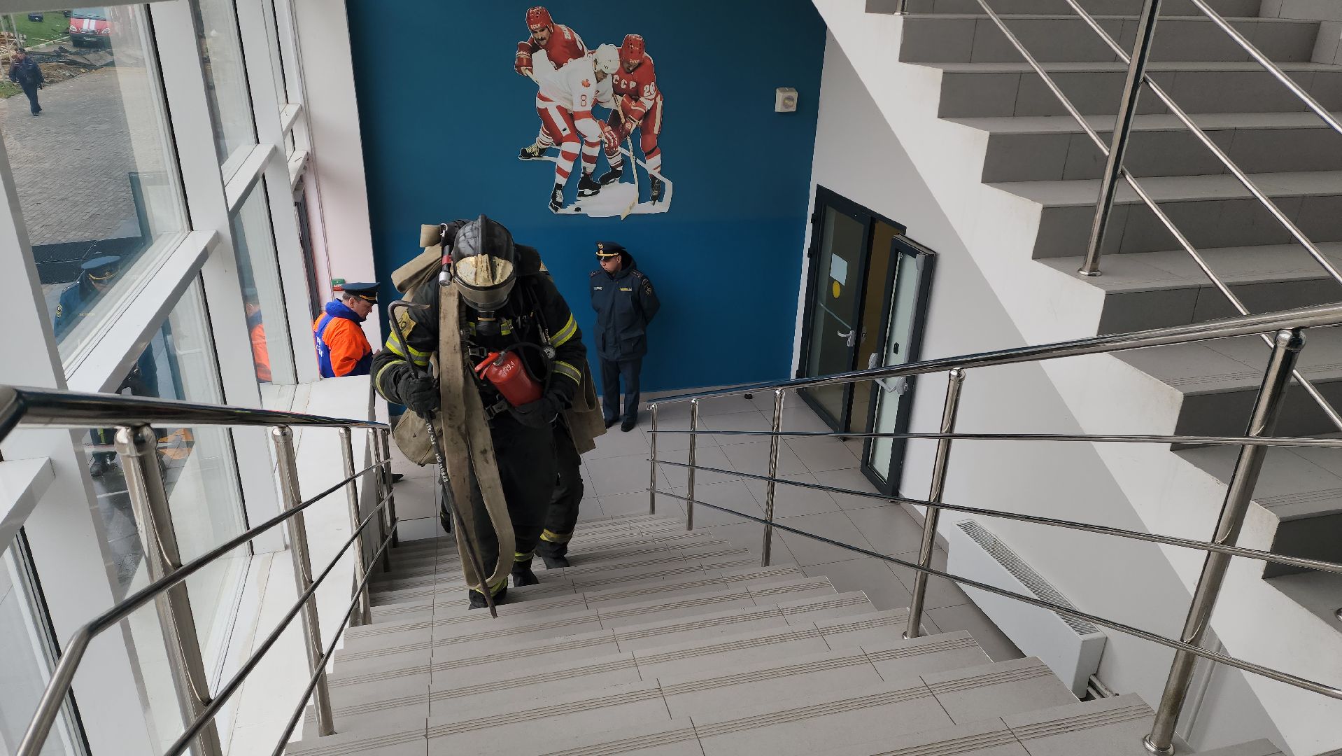 мчс, учения, спасатели, пожарные, 112, красногорск, ледовая арена,