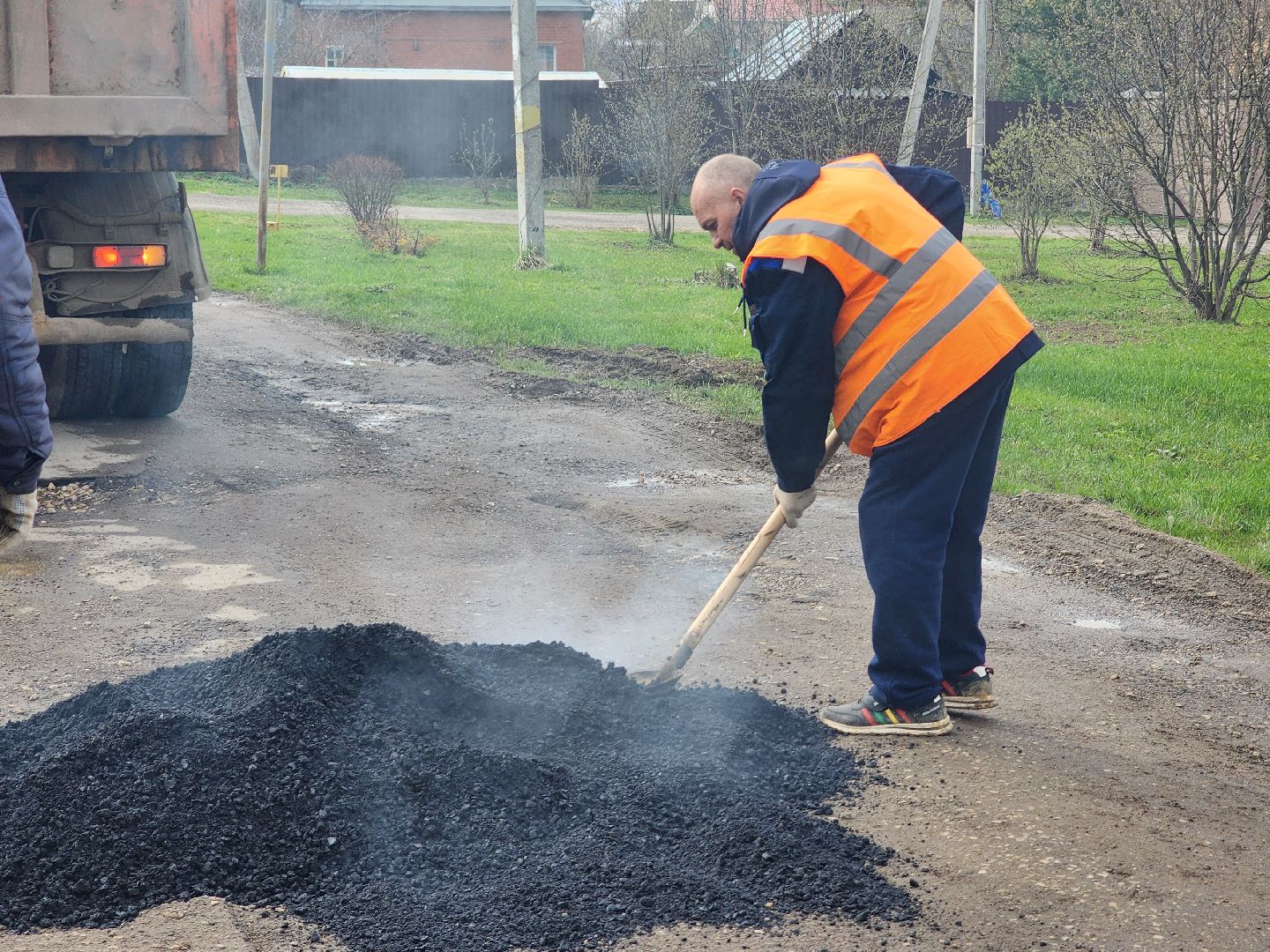 ремонт дорог, ремонт дороги, ямочный ремонт, руза, тучково, дорожная служба, рузский городской округ,