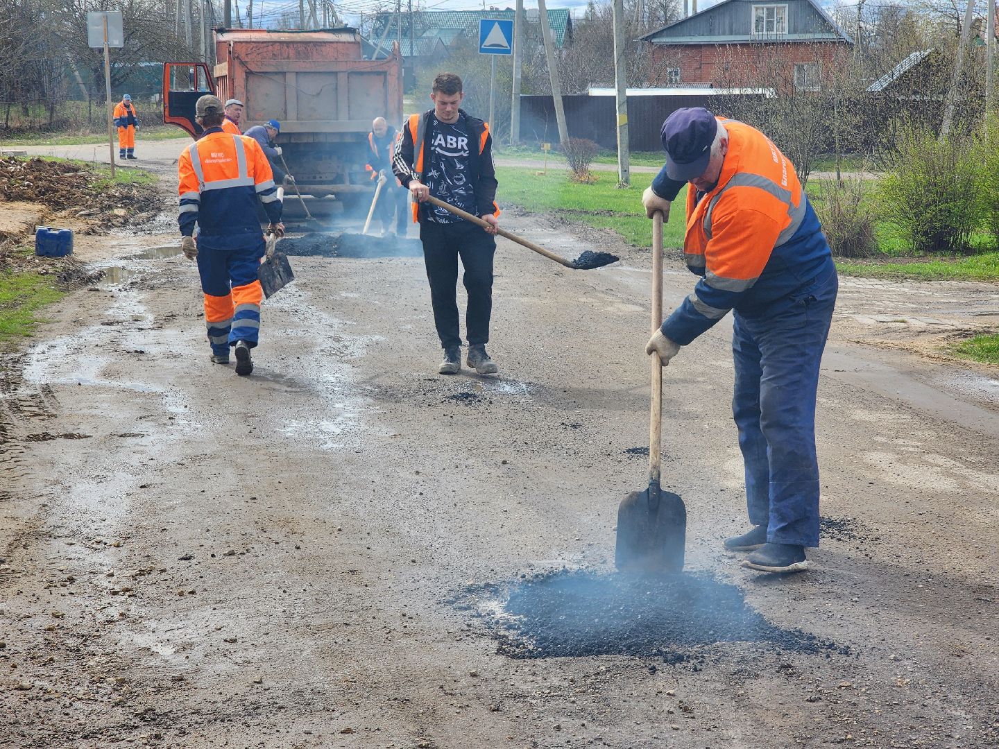 ремонт дорог, ремонт дороги, ямочный ремонт, руза, тучково, дорожная служба, рузский городской округ,