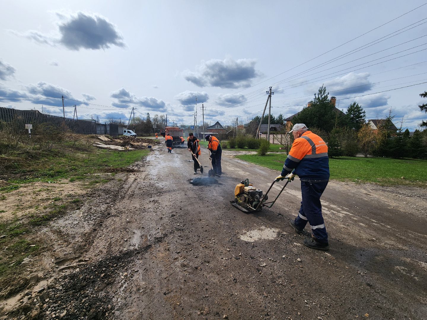 ремонт дорог, ремонт дороги, ямочный ремонт, руза, тучково, дорожная служба, рузский городской округ,