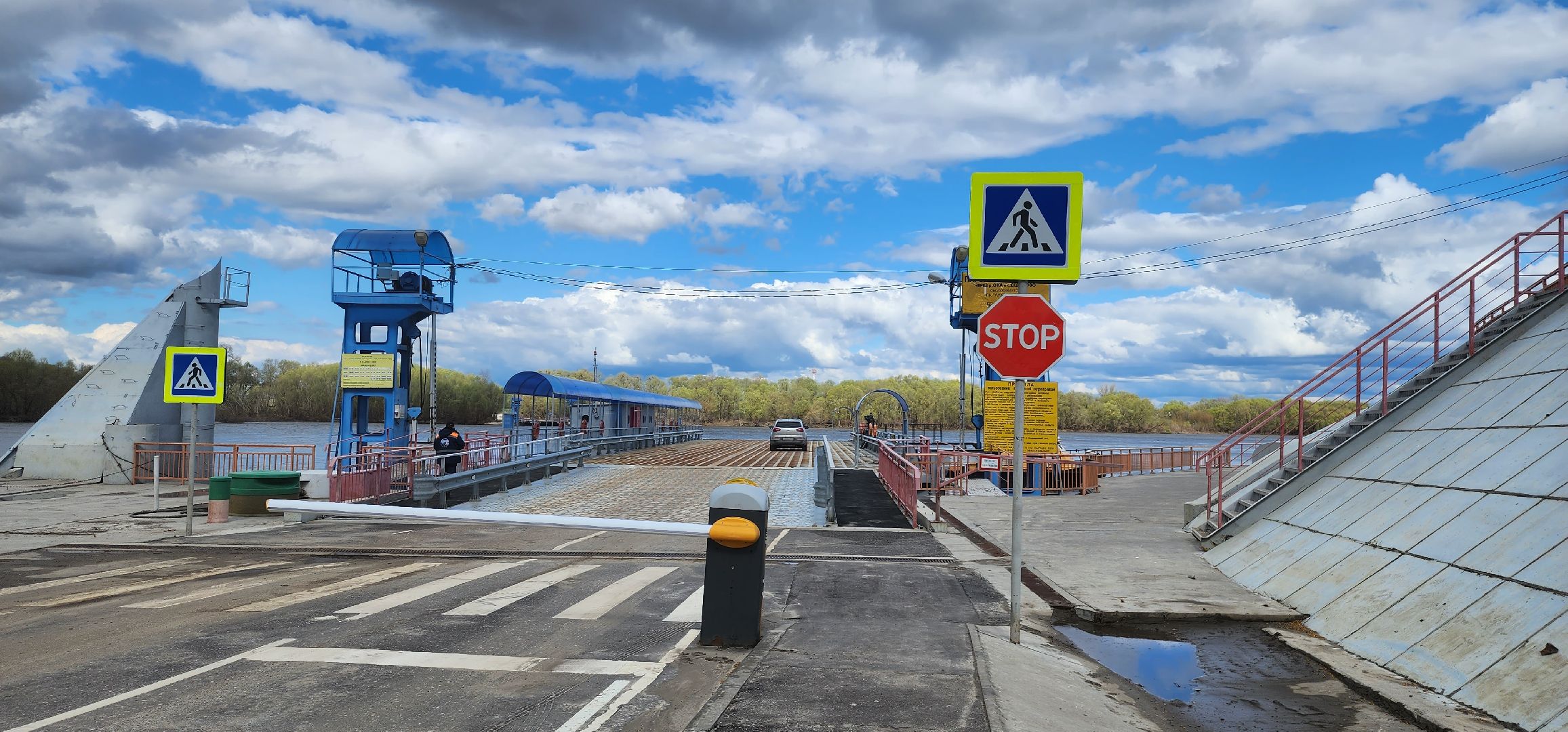 Луховицы, паром, переправа,