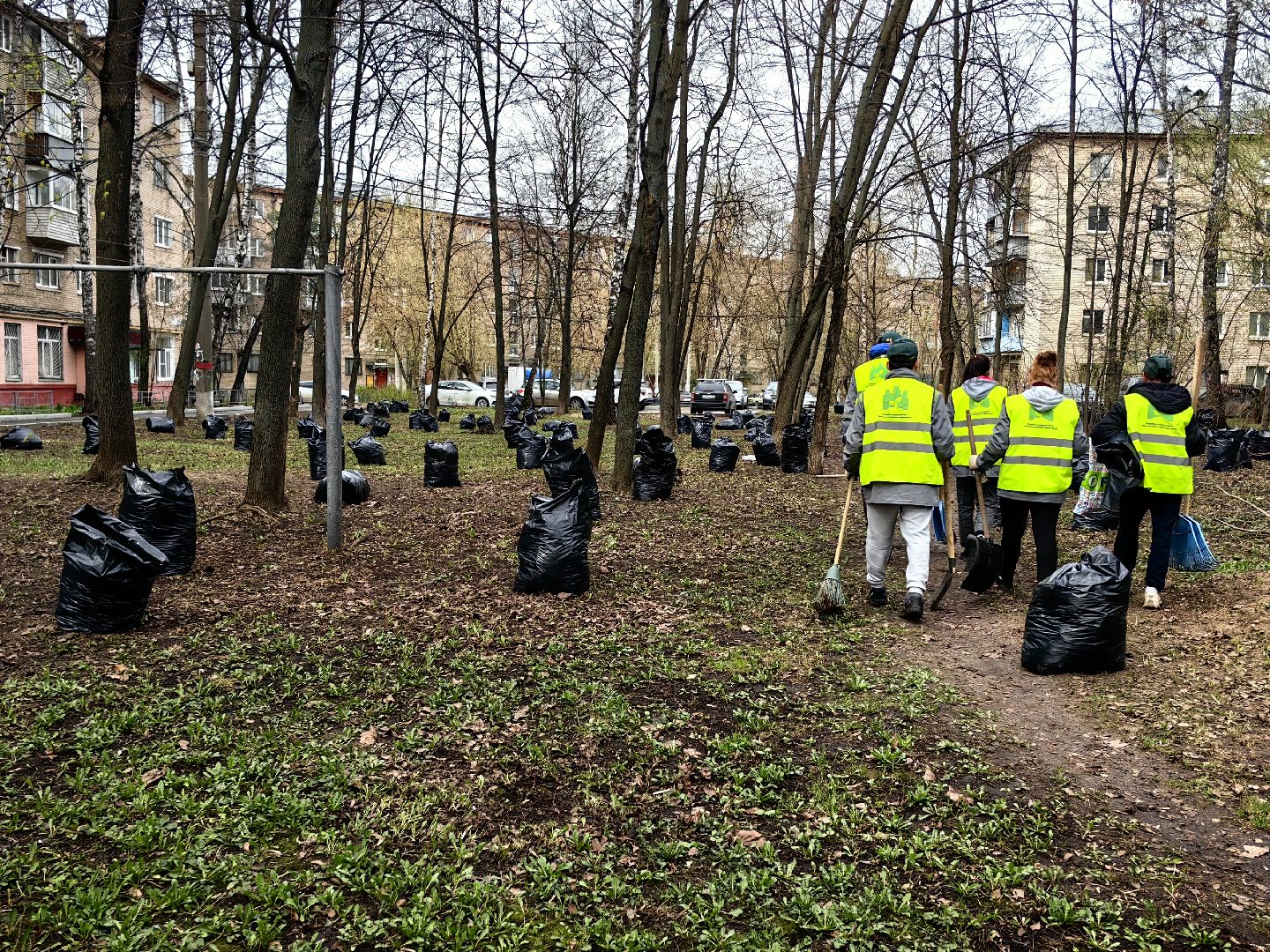 уборка дворов, служба благоустройства, листва, дороги, день труда московской области,
