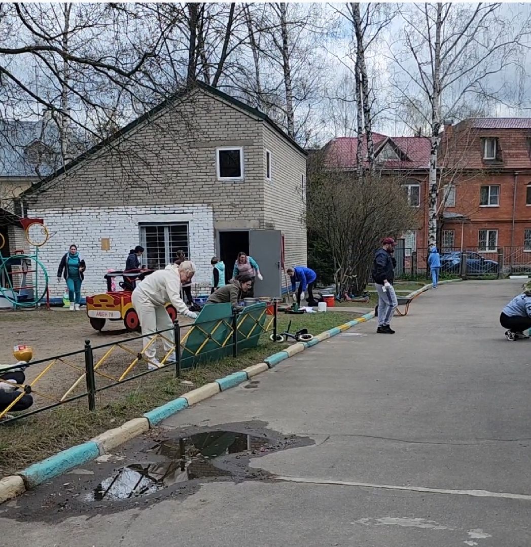 долгопрудный, субботник, месяц благоустройства, Золотой ключик, детский сад,