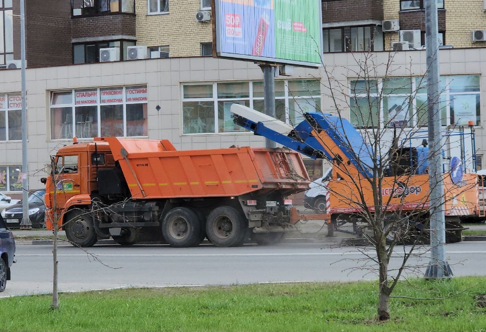 Мбу жку, Уборка города, Чистодор, Комбинированная машина, Дубна,