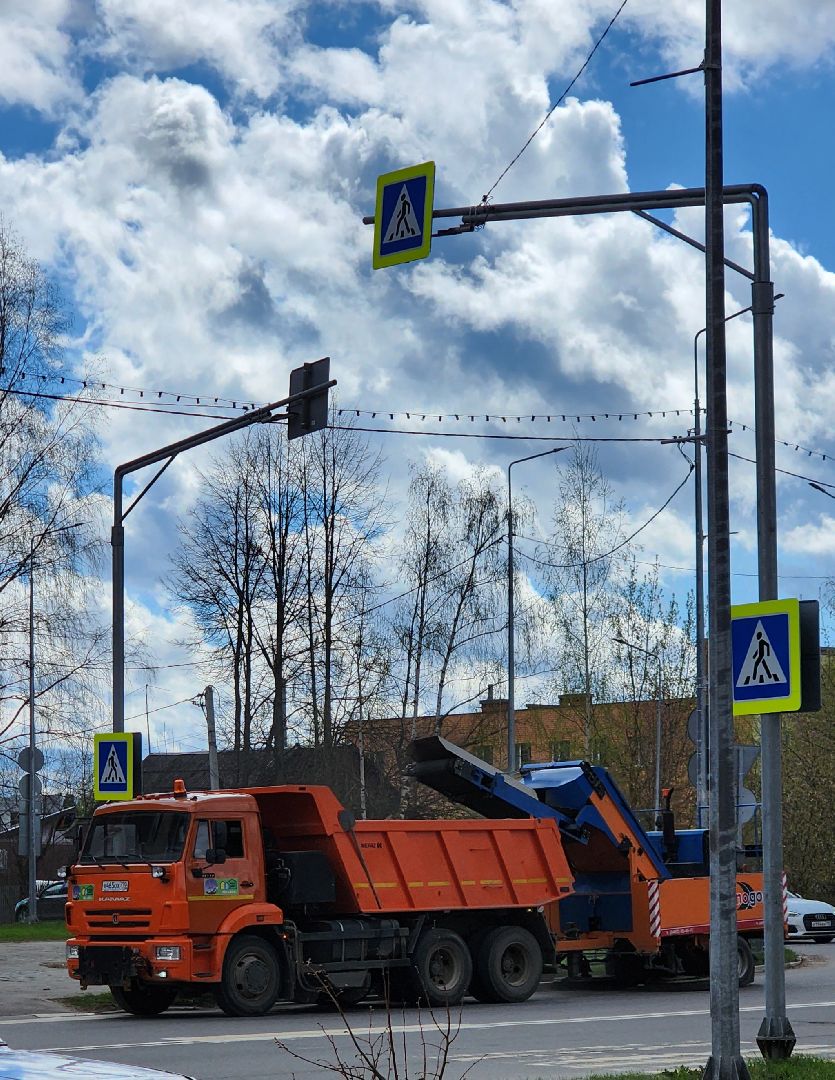 Мбу жку, Уборка города, Чистодор, Комбинированная машина, Дубна,