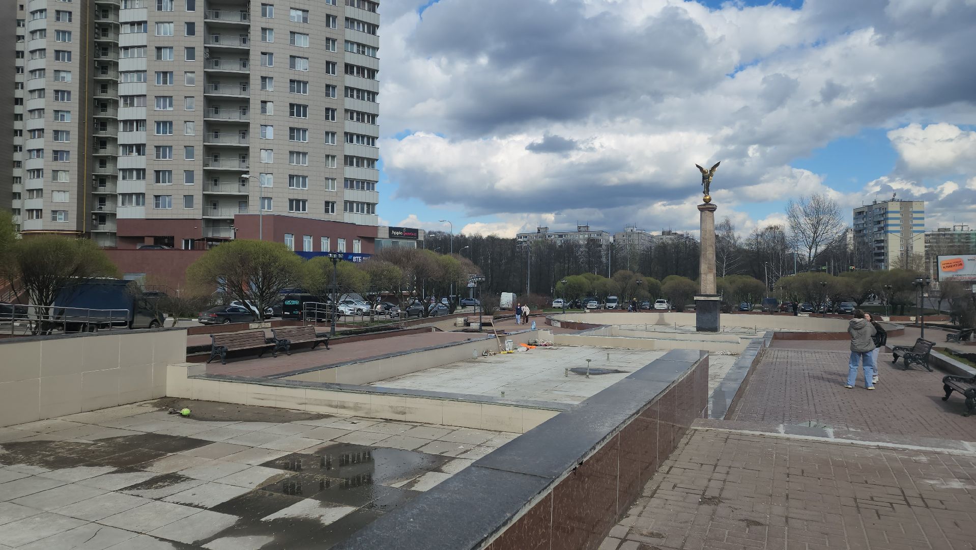 пушкино, ремонт, мемориал, плитка, восстановительные работы,