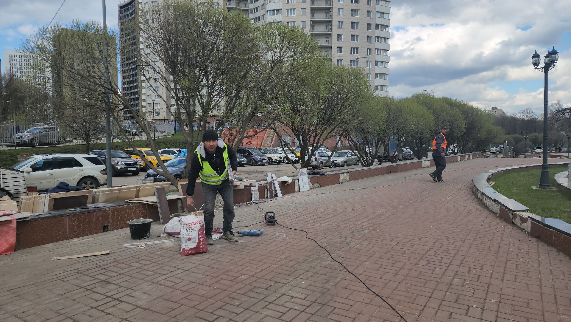 пушкино, ремонт, мемориал, плитка, восстановительные работы,