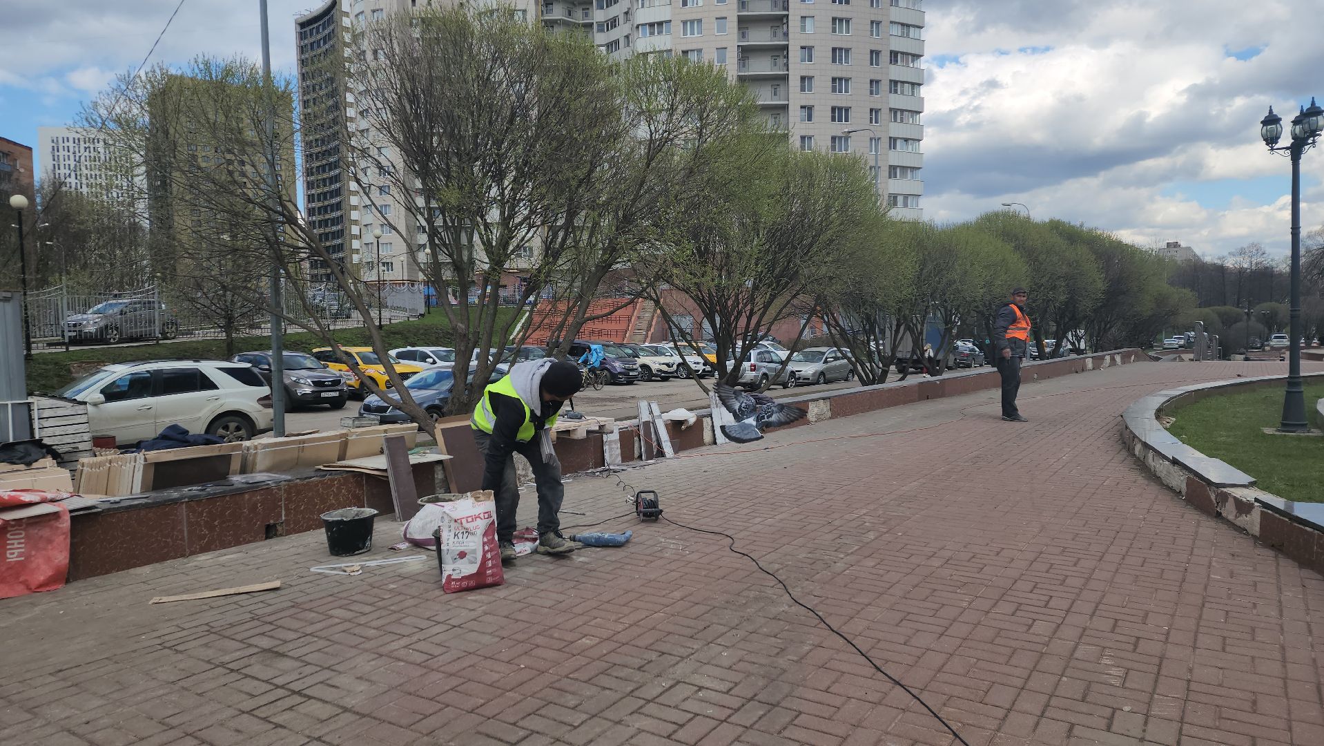 пушкино, ремонт, мемориал, плитка, восстановительные работы,