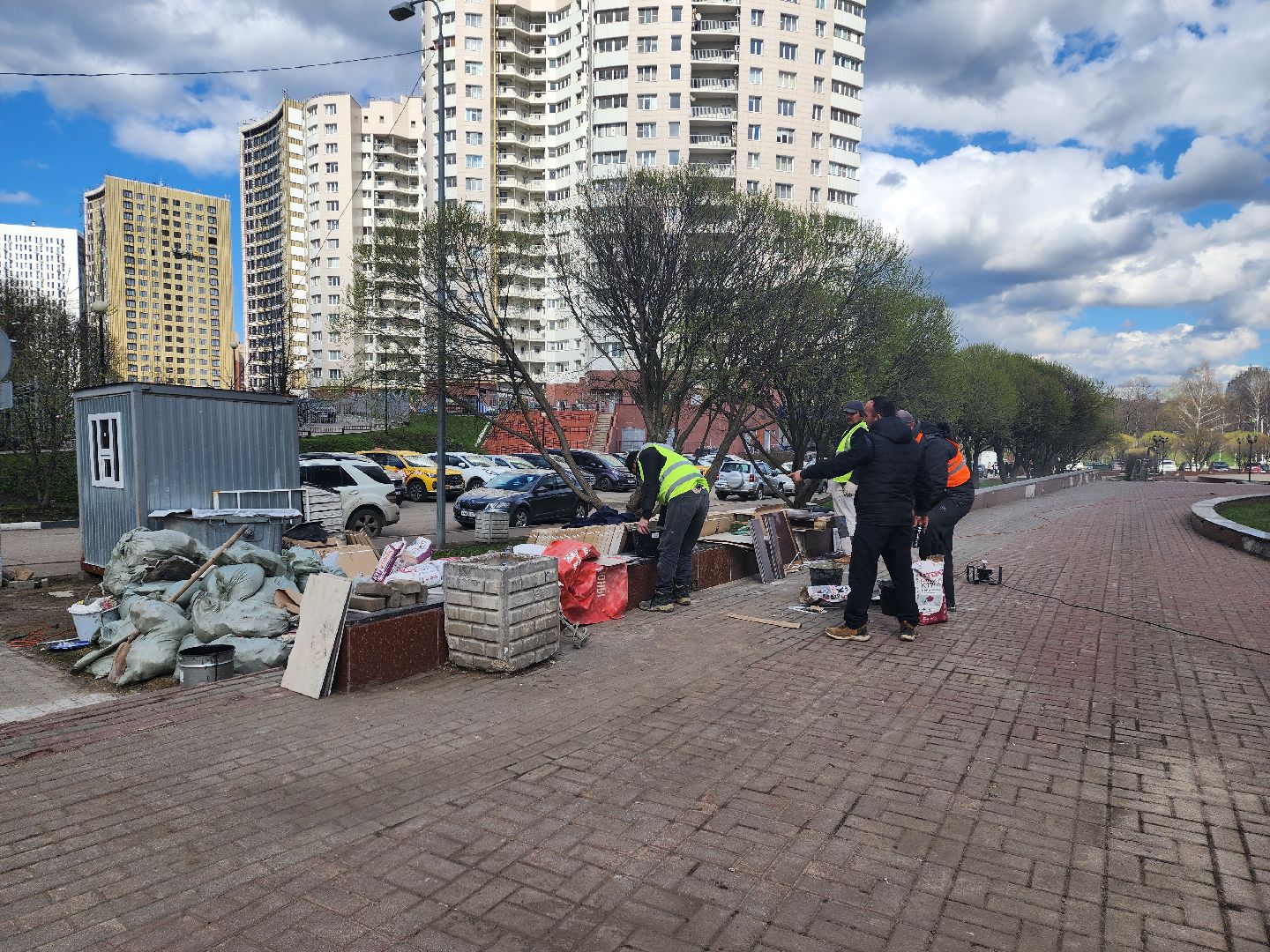 пушкино, ремонт, мемориал, плитка, восстановительные работы,