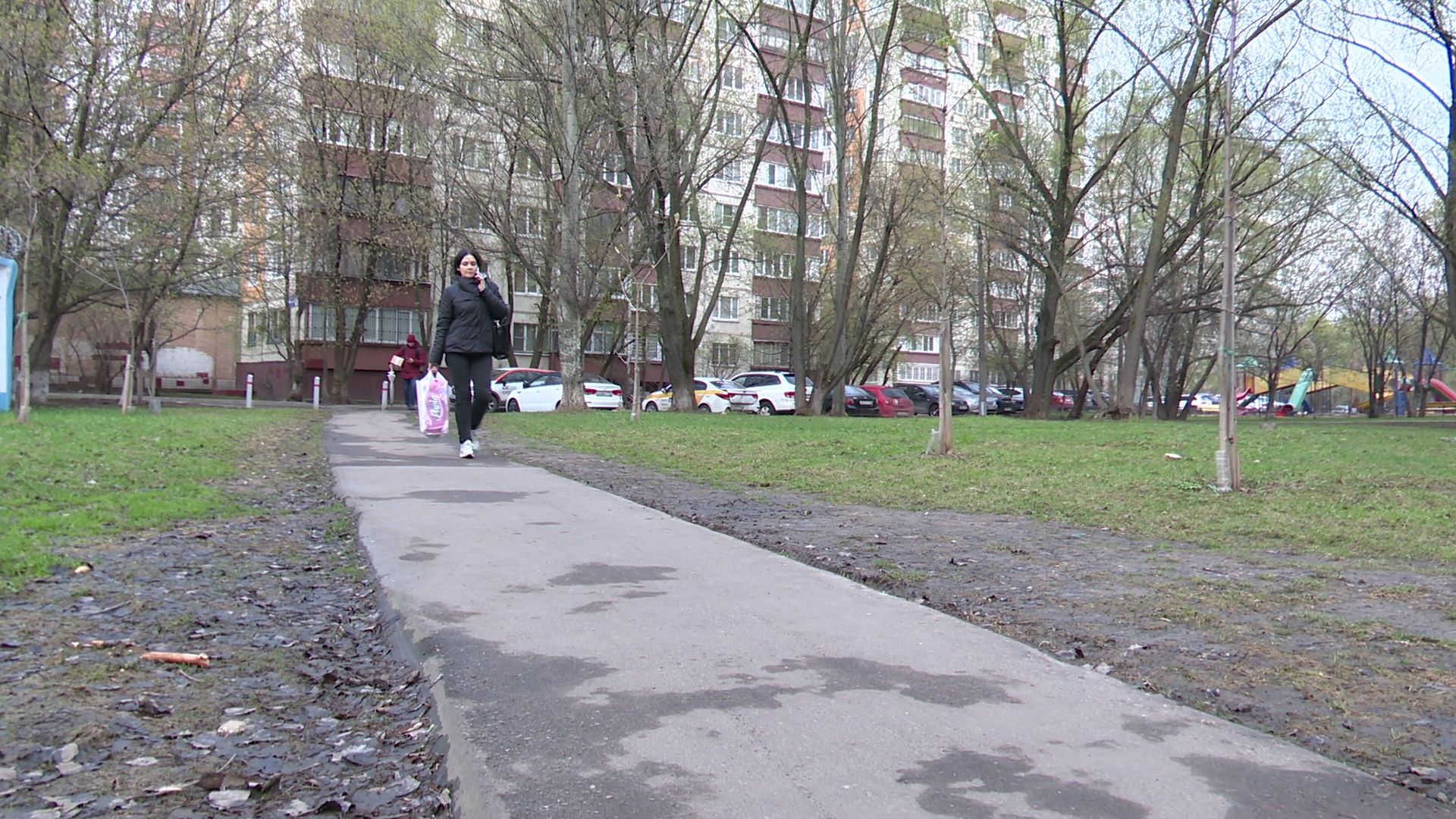 Реутов, благоустройство, народная тропа, дорожки, асфальт, бордюры,