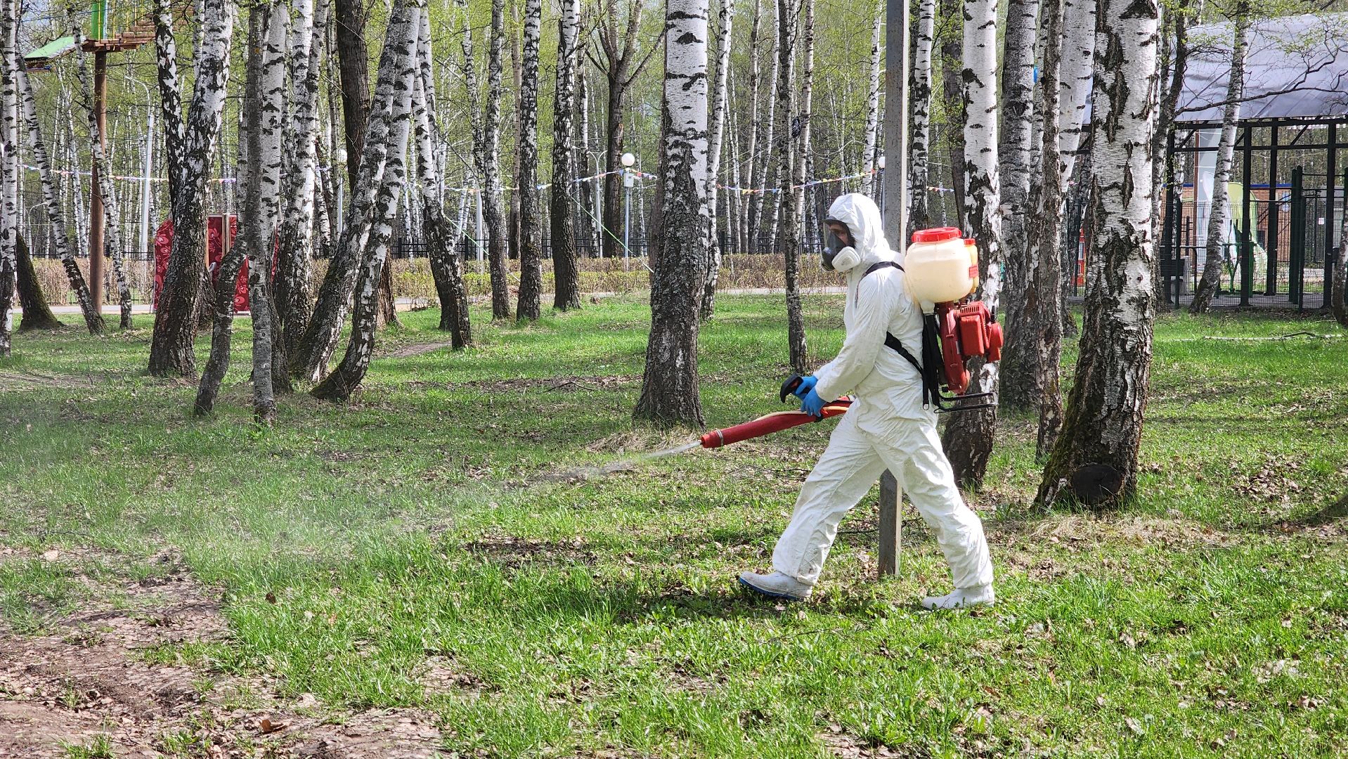 кашира, городской парк, акарицидная обработка, клещи, обработка от клещей, паразиты, профилактика заболеваний,