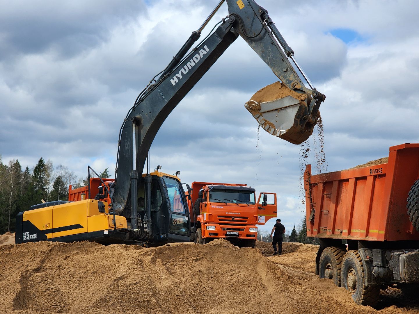 строительство дорог, Федеральная дорога, М-1, дорохово, руза, рузский городской округ, московская область, подмосковье,