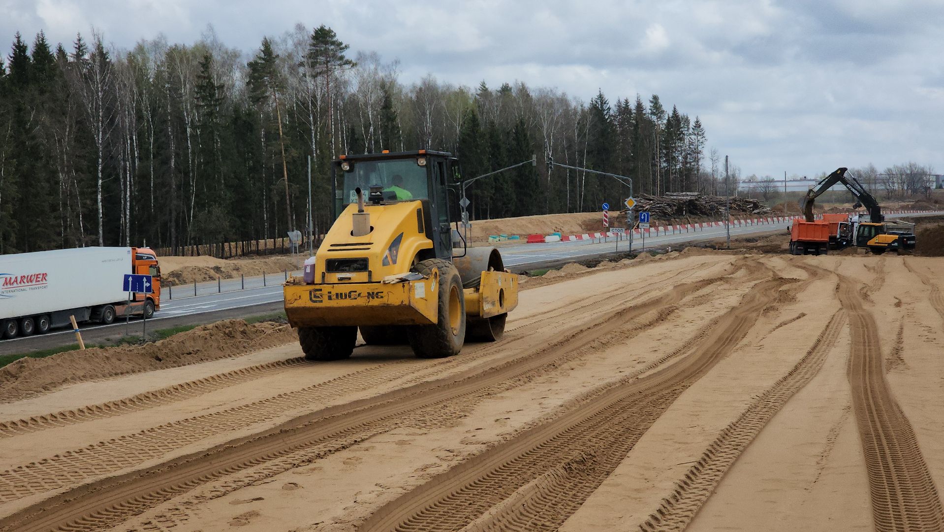 строительство дорог, Федеральная дорога, М-1, дорохово, руза, рузский городской округ, московская область, подмосковье,