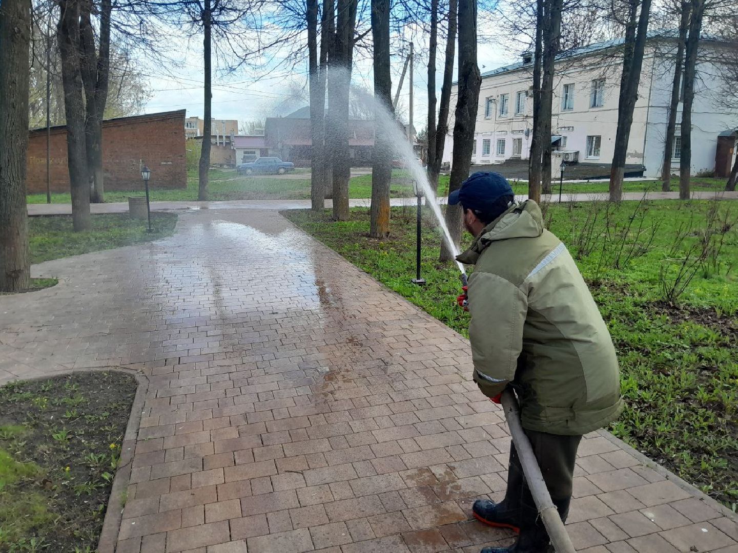 лотошино, сквер победы, благоустройство,