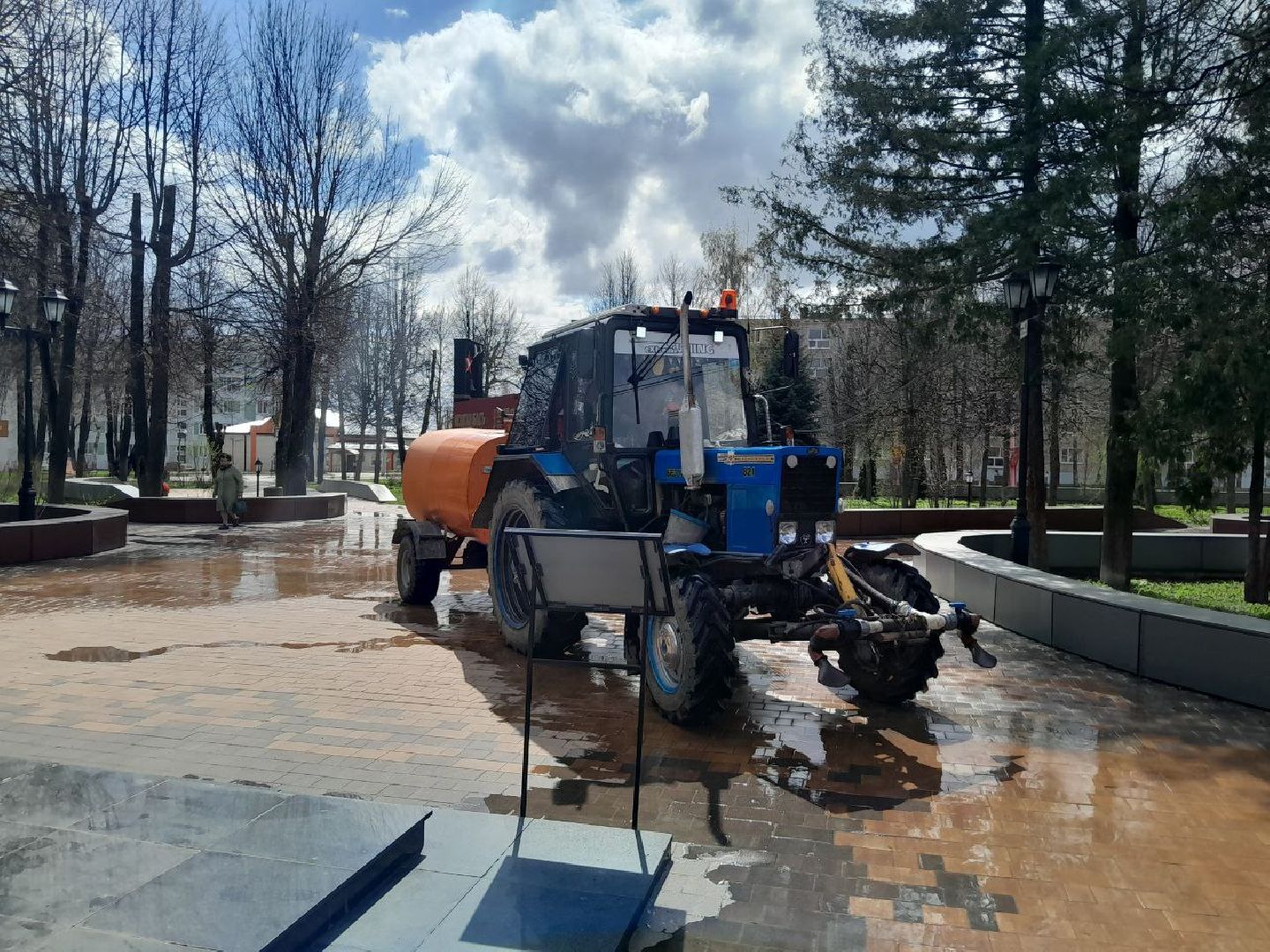 лотошино, сквер победы, благоустройство,