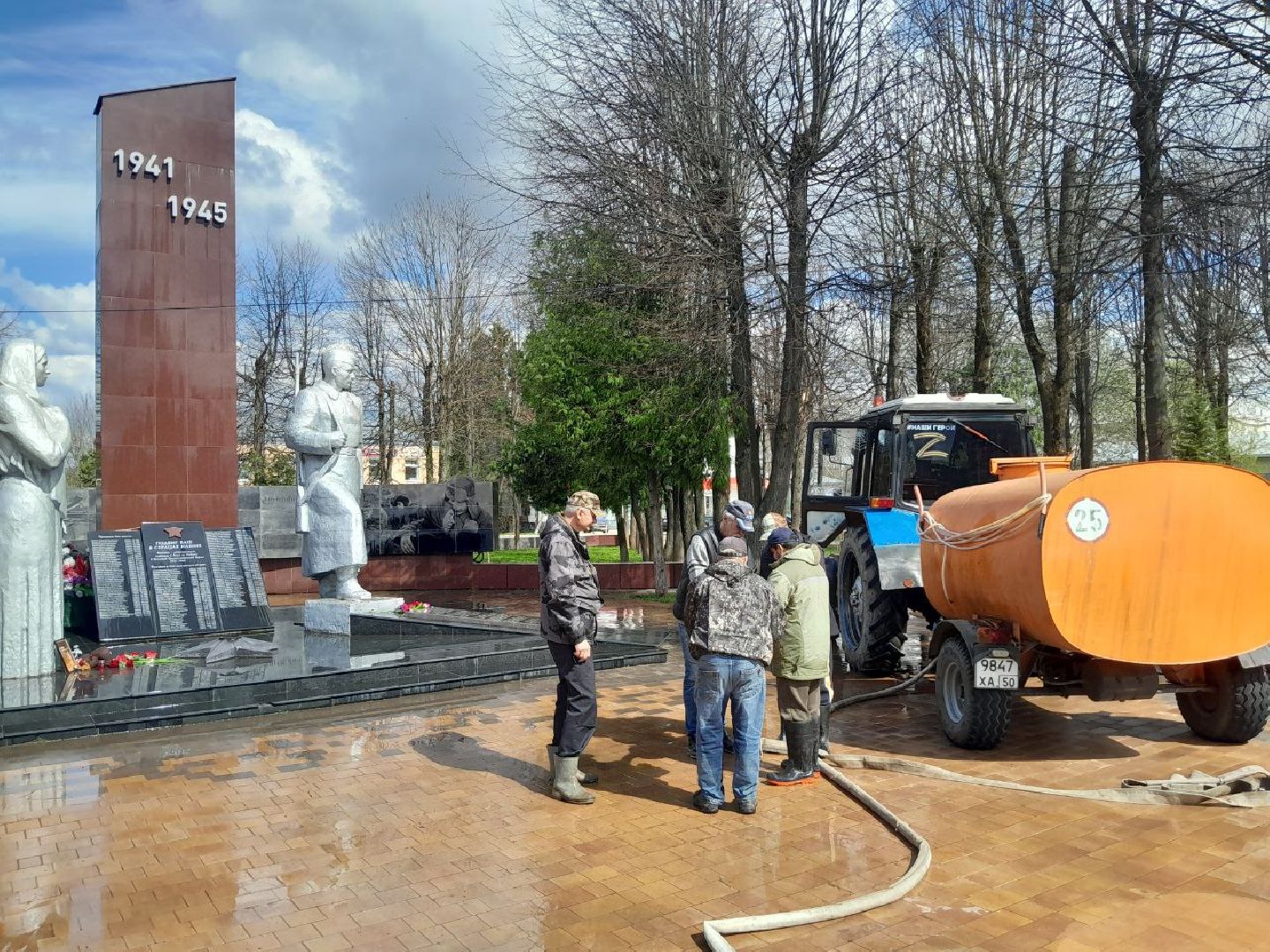 лотошино, сквер победы, благоустройство,