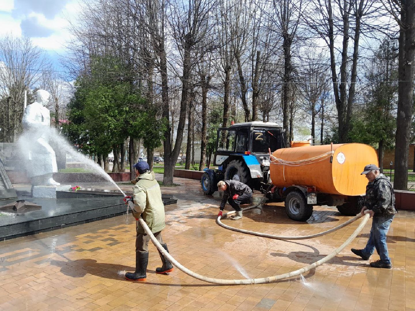 лотошино, сквер победы, благоустройство,