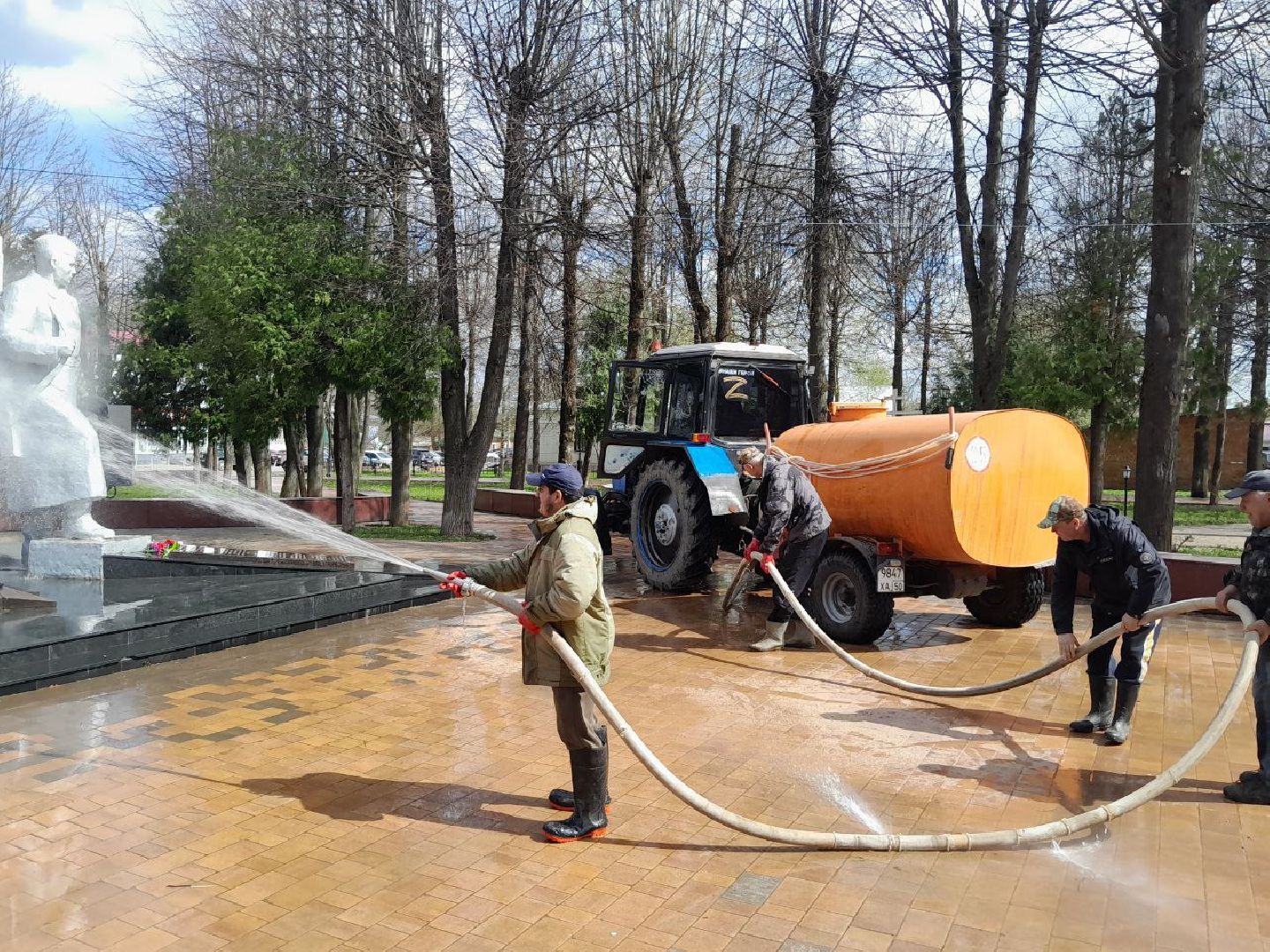 лотошино, сквер победы, благоустройство,