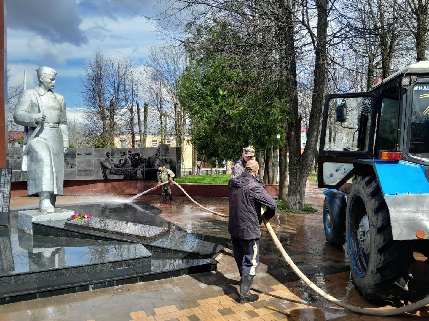 лотошино, сквер победы, благоустройство,