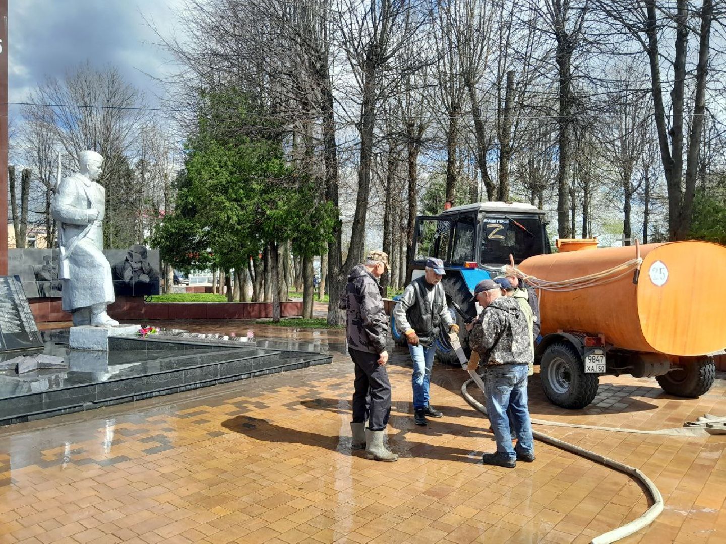 лотошино, сквер победы, благоустройство,