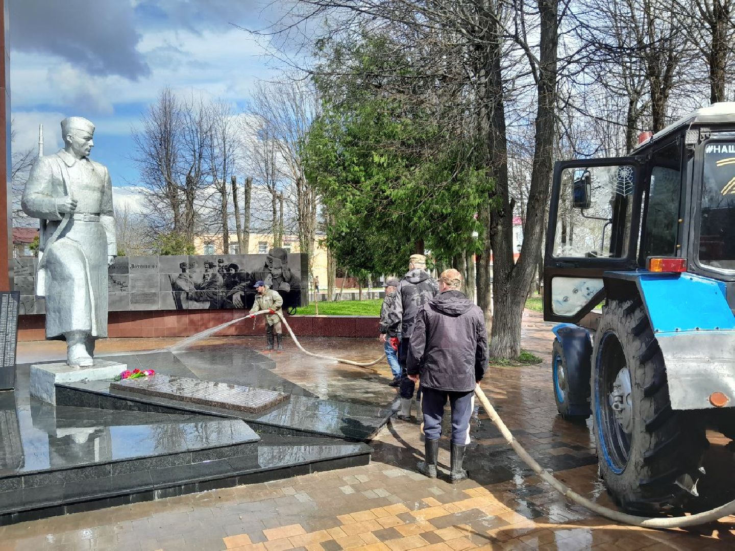 лотошино, сквер победы, благоустройство,