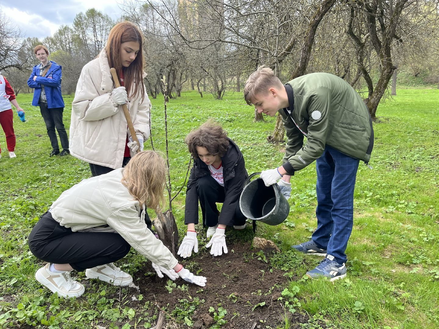 наро-фоминск, яблоневый сад, Клевое место, Субботник, Субботник юннатов, Посадка деревьев,
