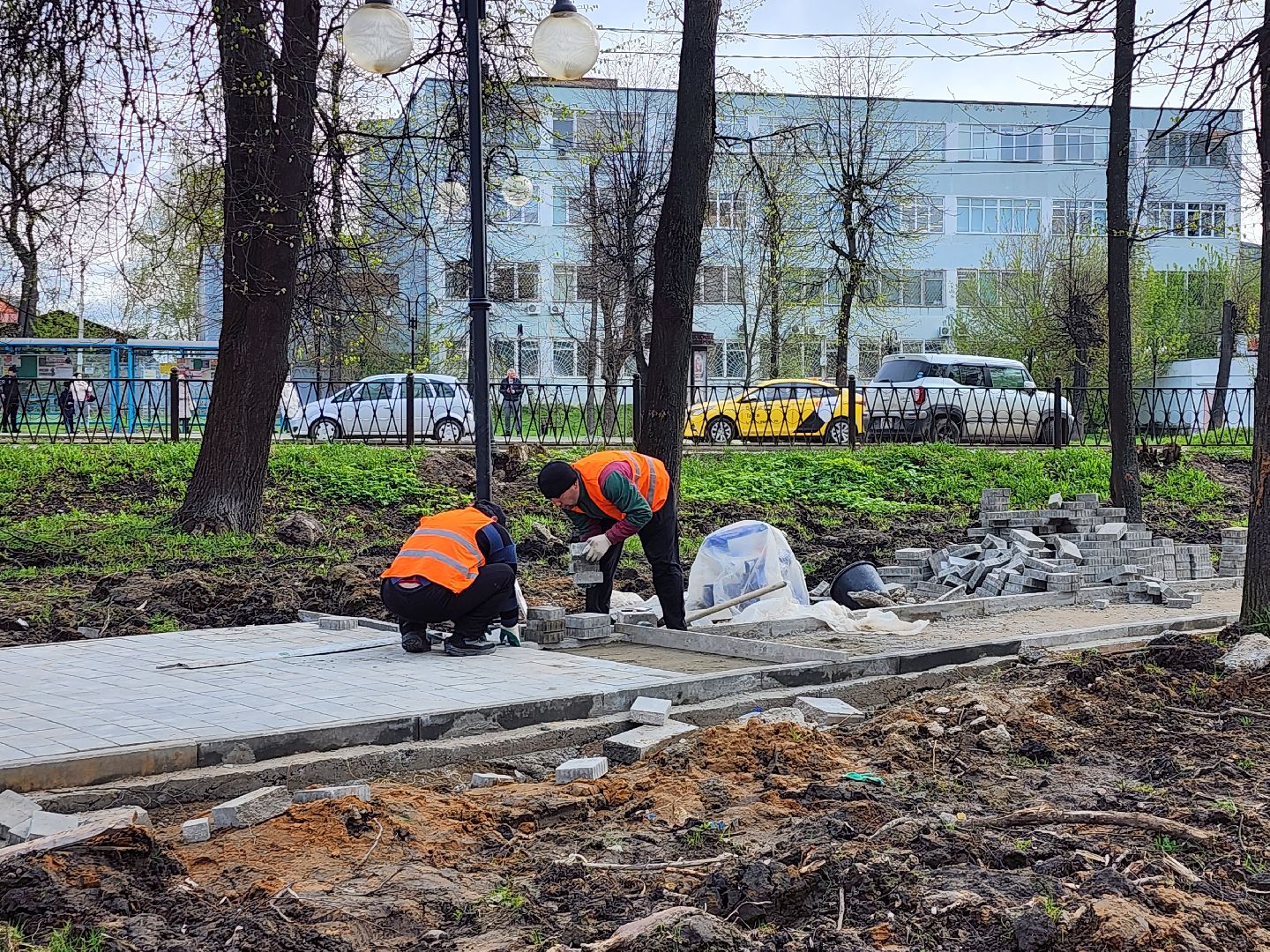 серпухов, подмосковье, укладка плитки, благоустройство,