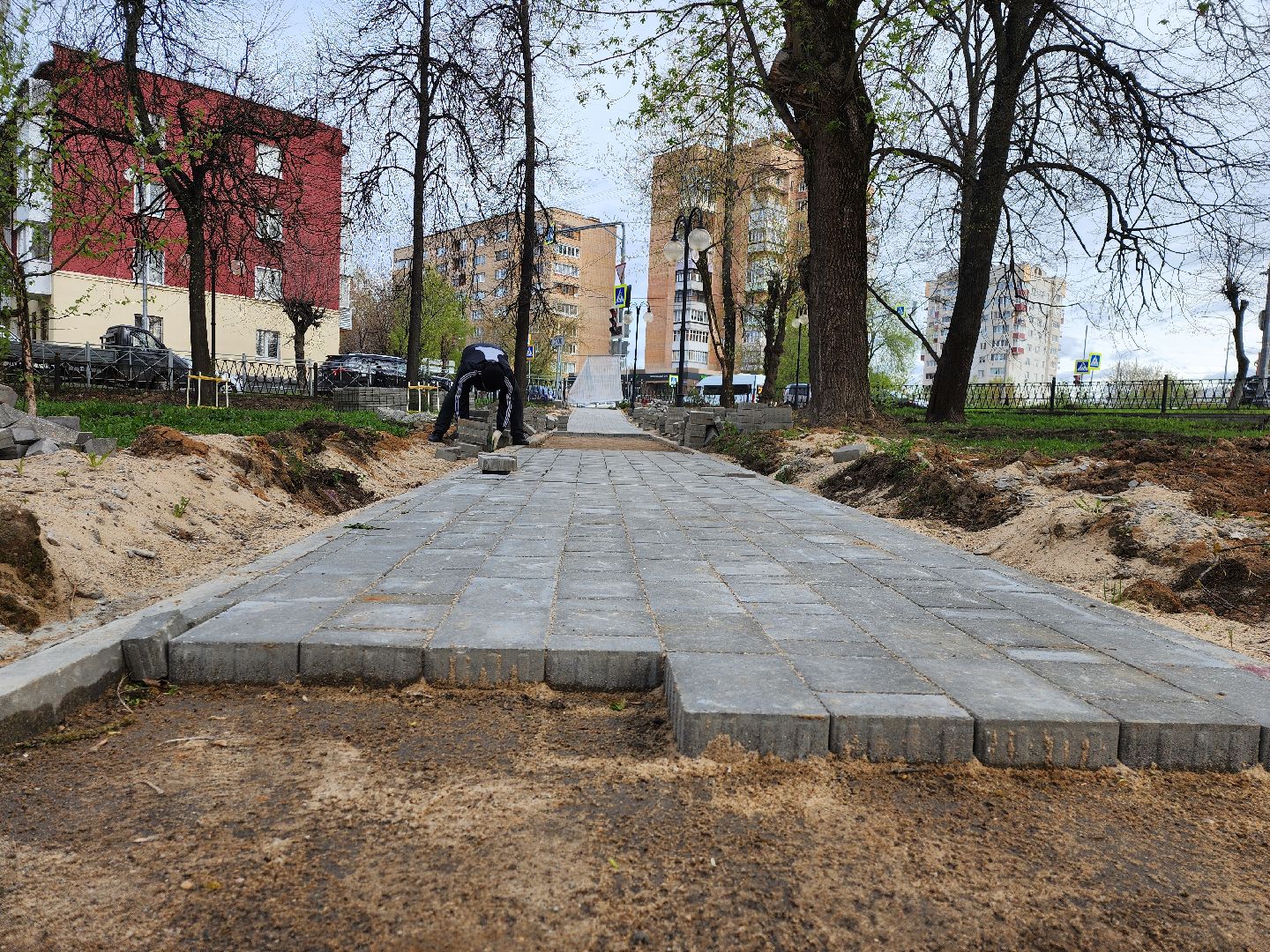 серпухов, подмосковье, укладка плитки, благоустройство,