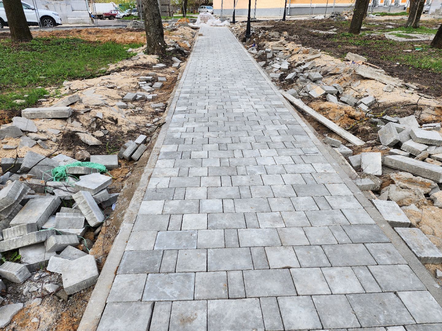 серпухов, подмосковье, укладка плитки, благоустройство,