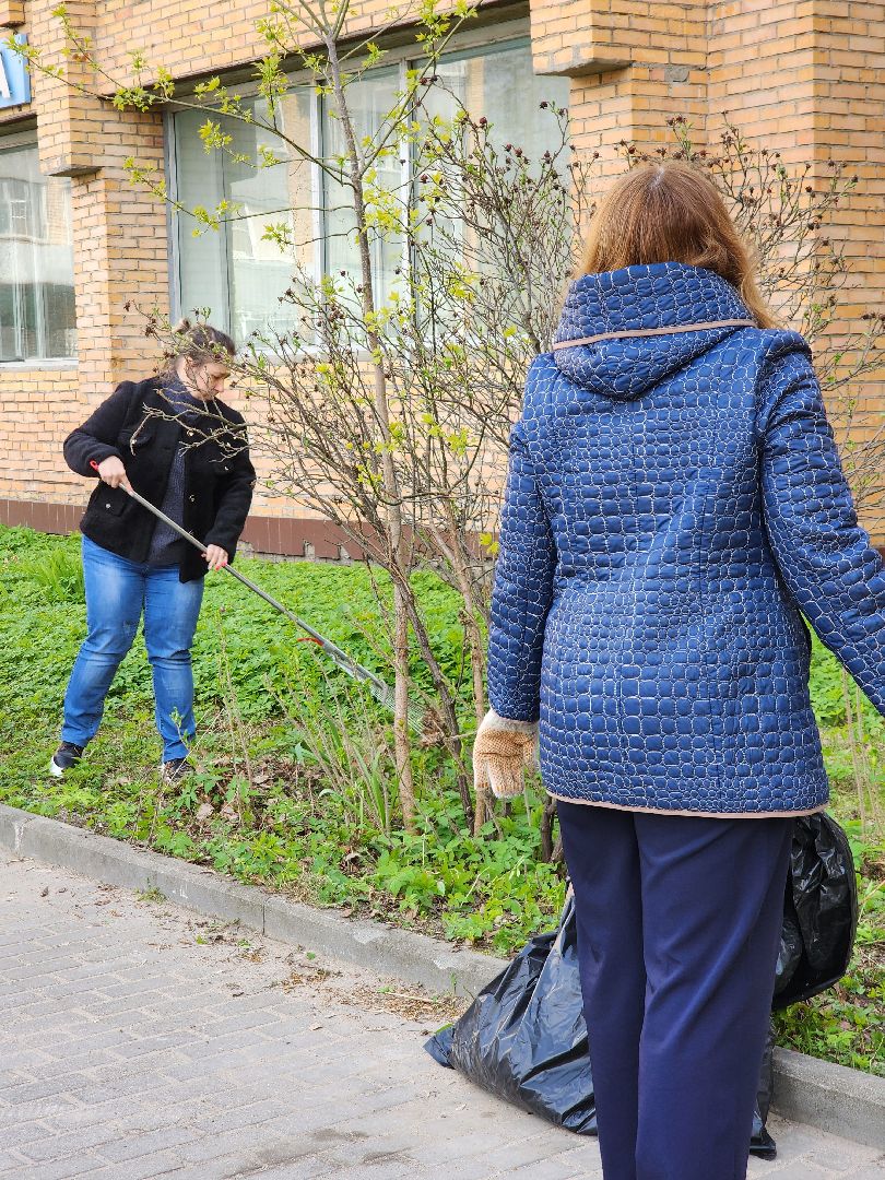 Дубна, библиотека семейного чтения, Субботник, Благоустройство, Уборка,